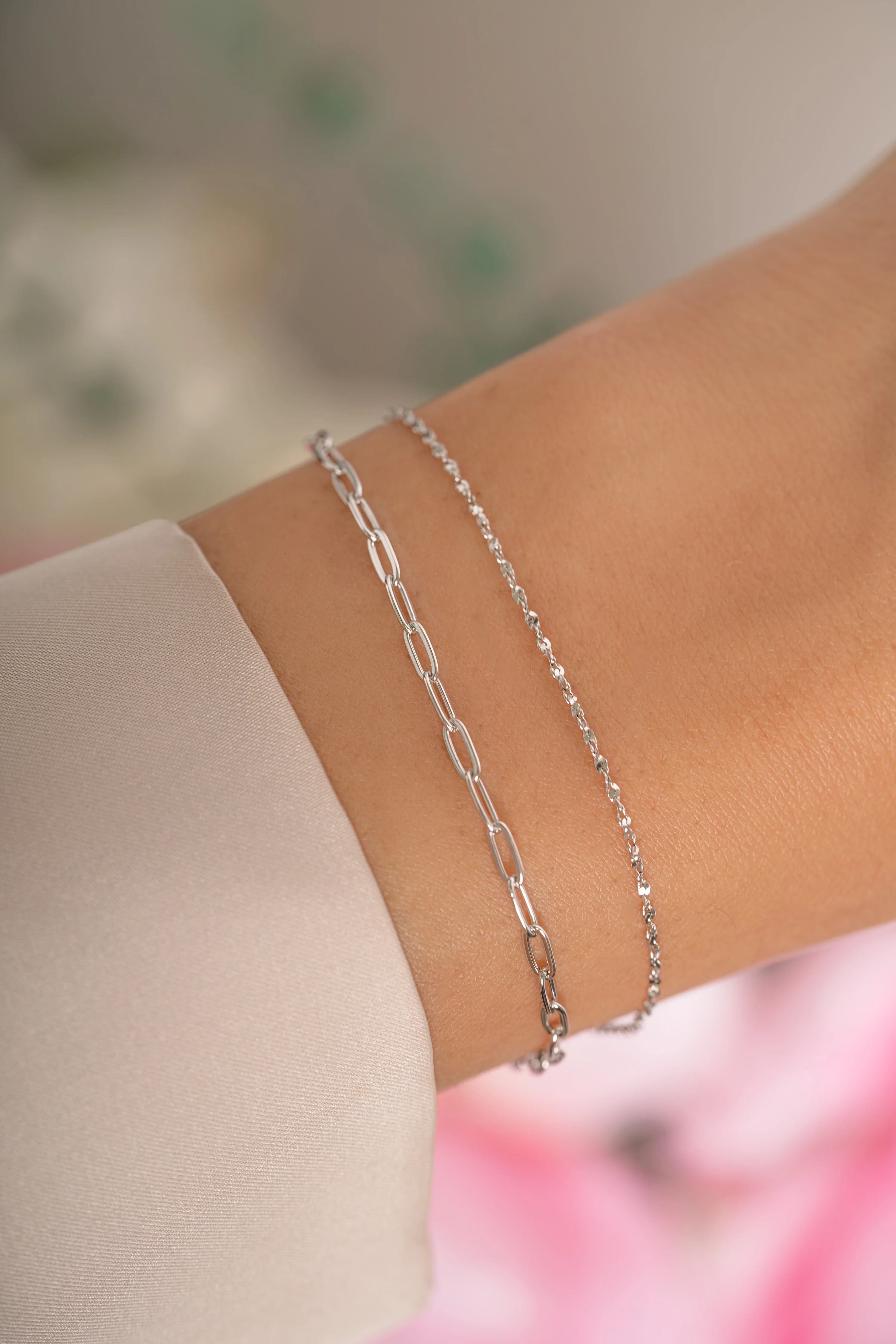 Paperclip & Chain Bracelet Set - Image 4