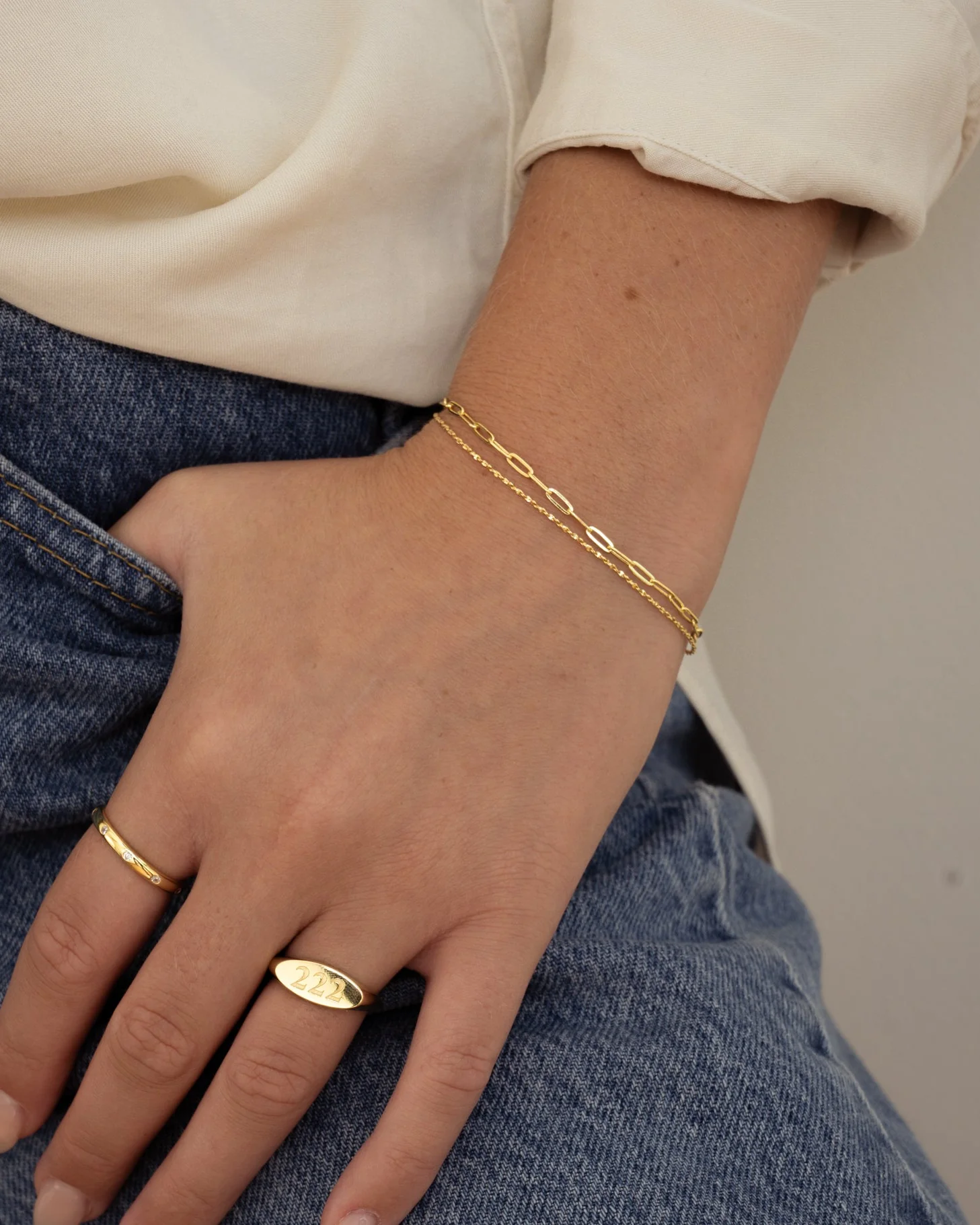 Paperclip & Chain Bracelet Set - Image 7