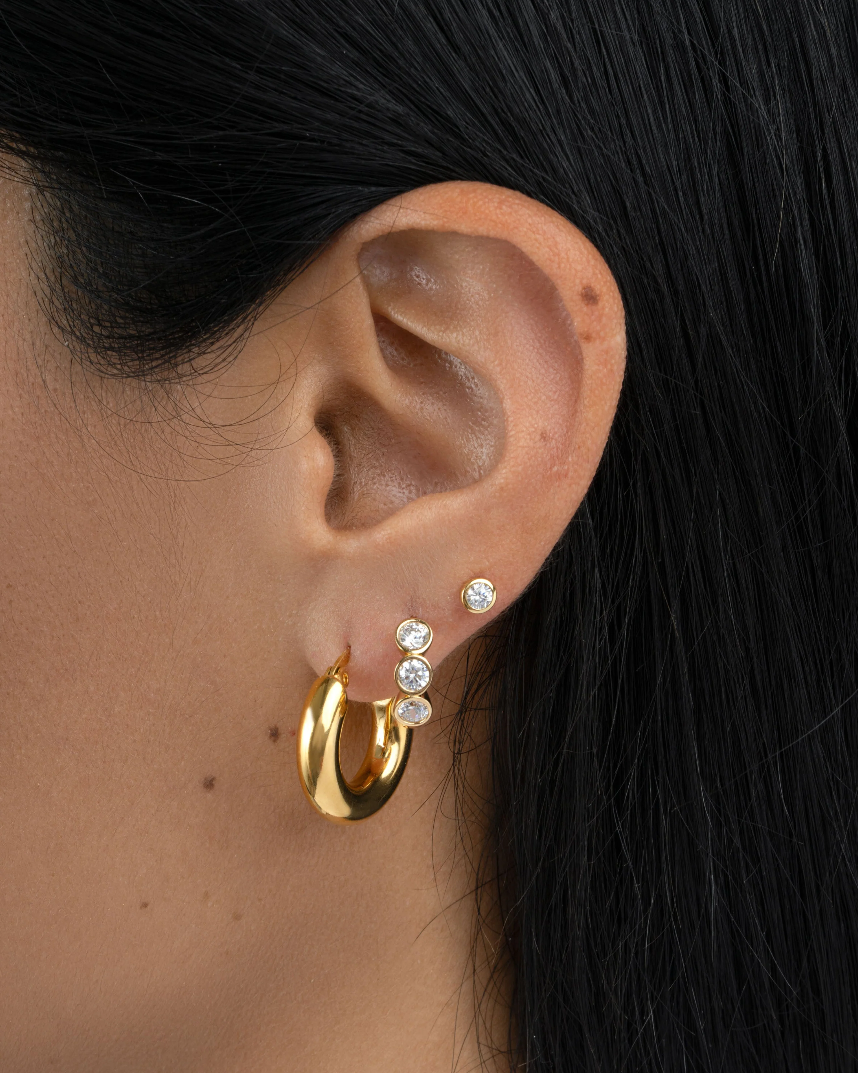 Paris 20mm Chunky Tube Hoops - Image 2
