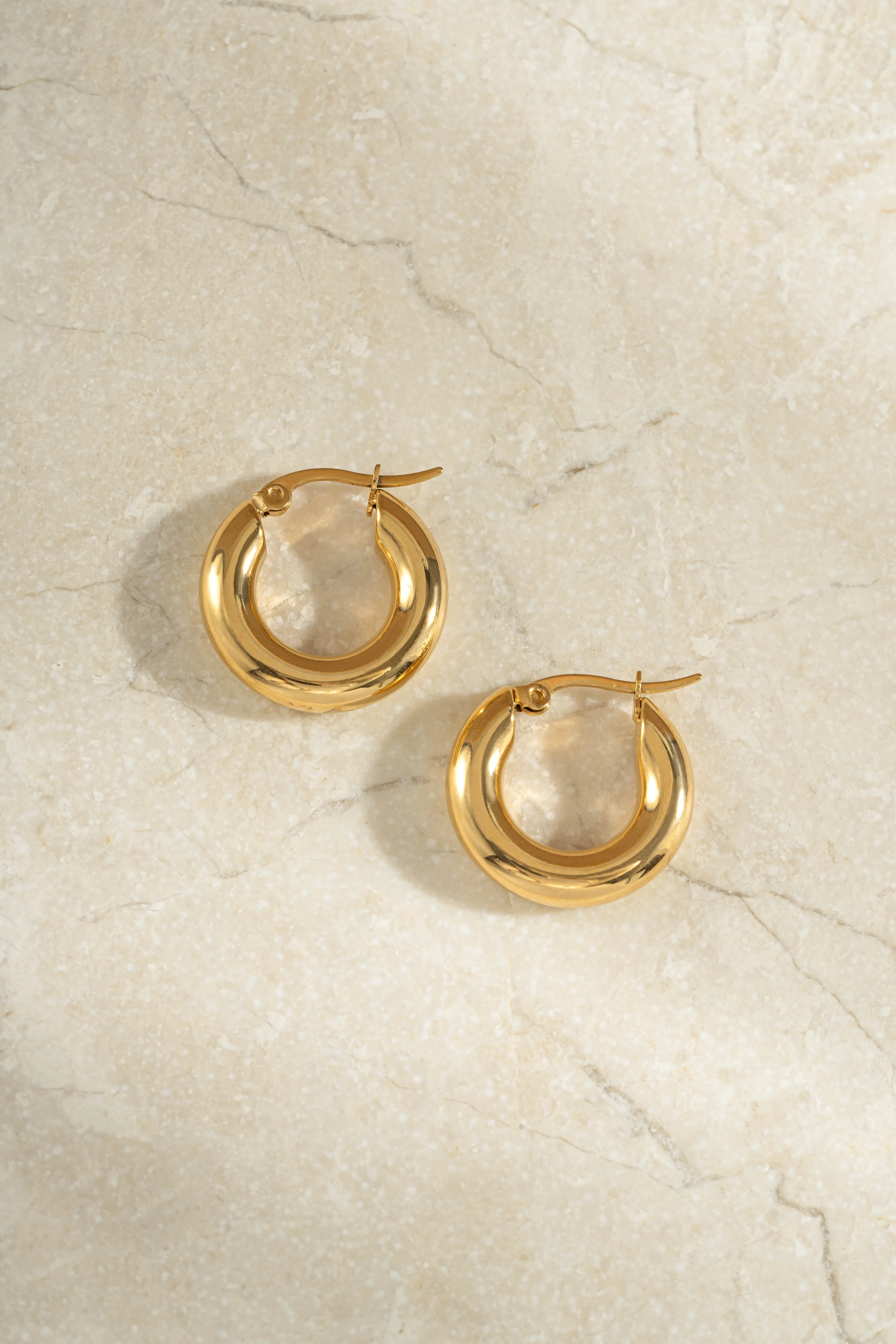 Paris 20mm Chunky Tube Hoops - Image 3