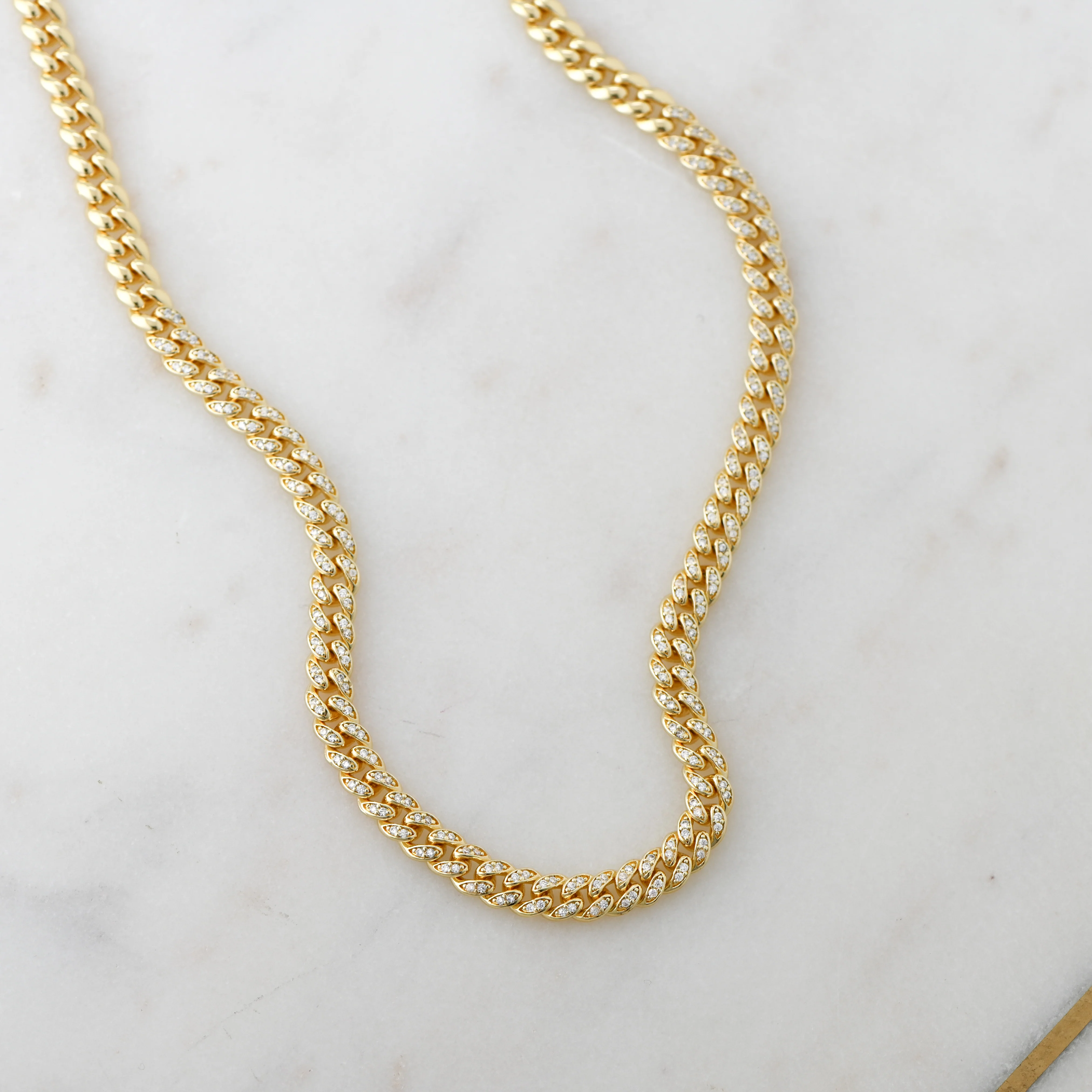 Pavé Chain Link Necklace - Image 3