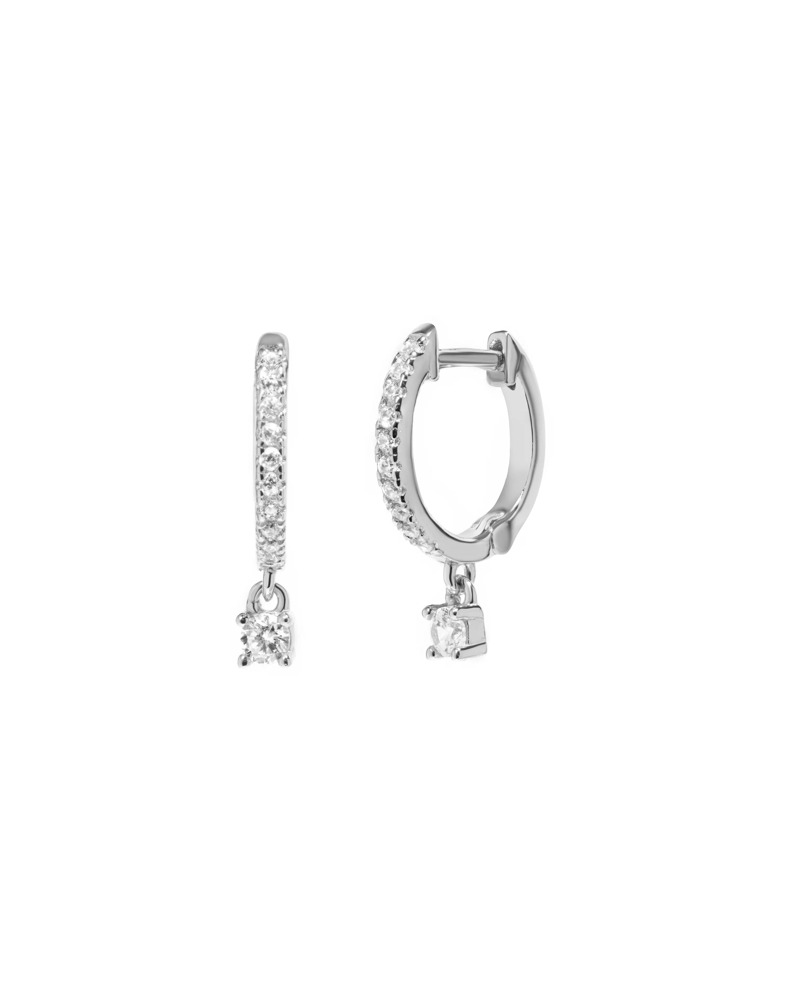 Pavé Charm Huggies - Image 9