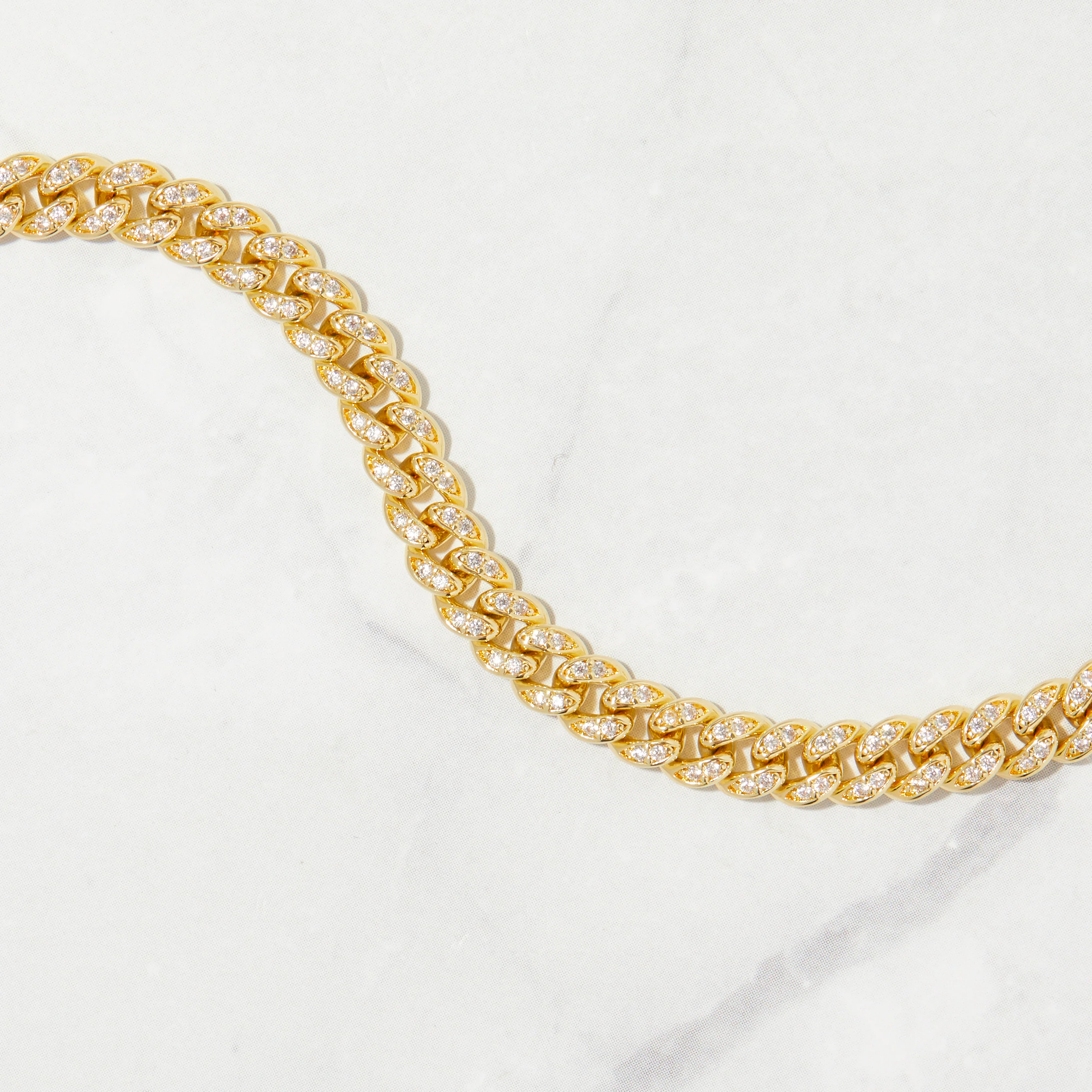 Pavé Curb Chain Anklet - Image 4