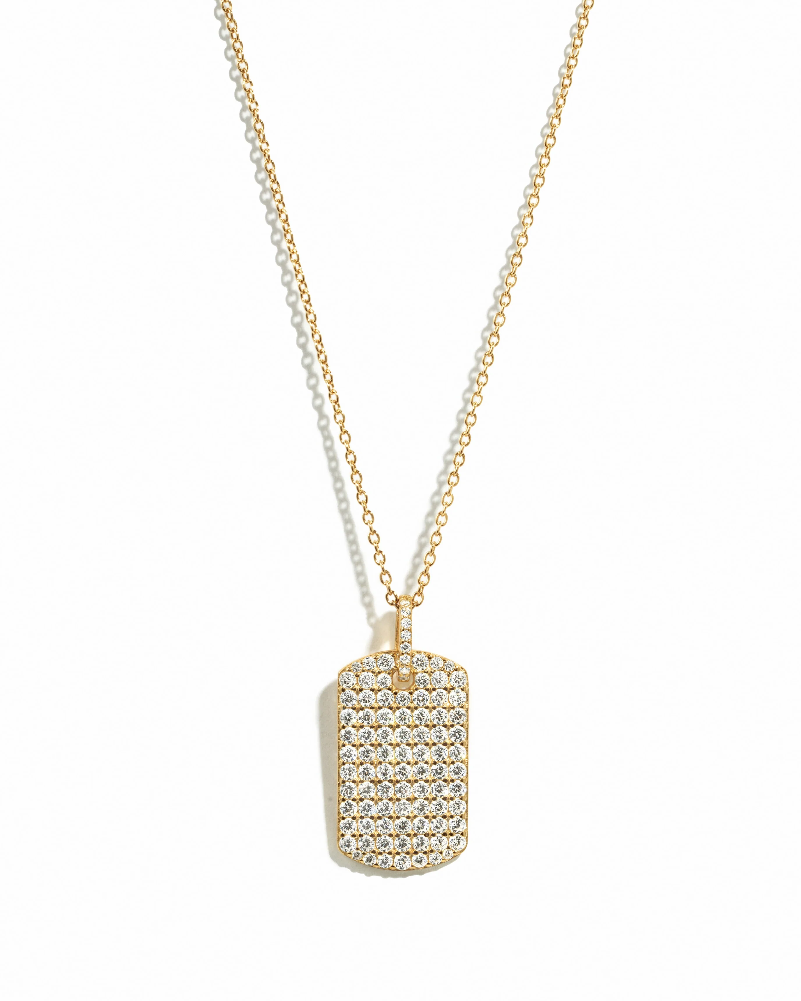 Pavé Dog Tag Necklace