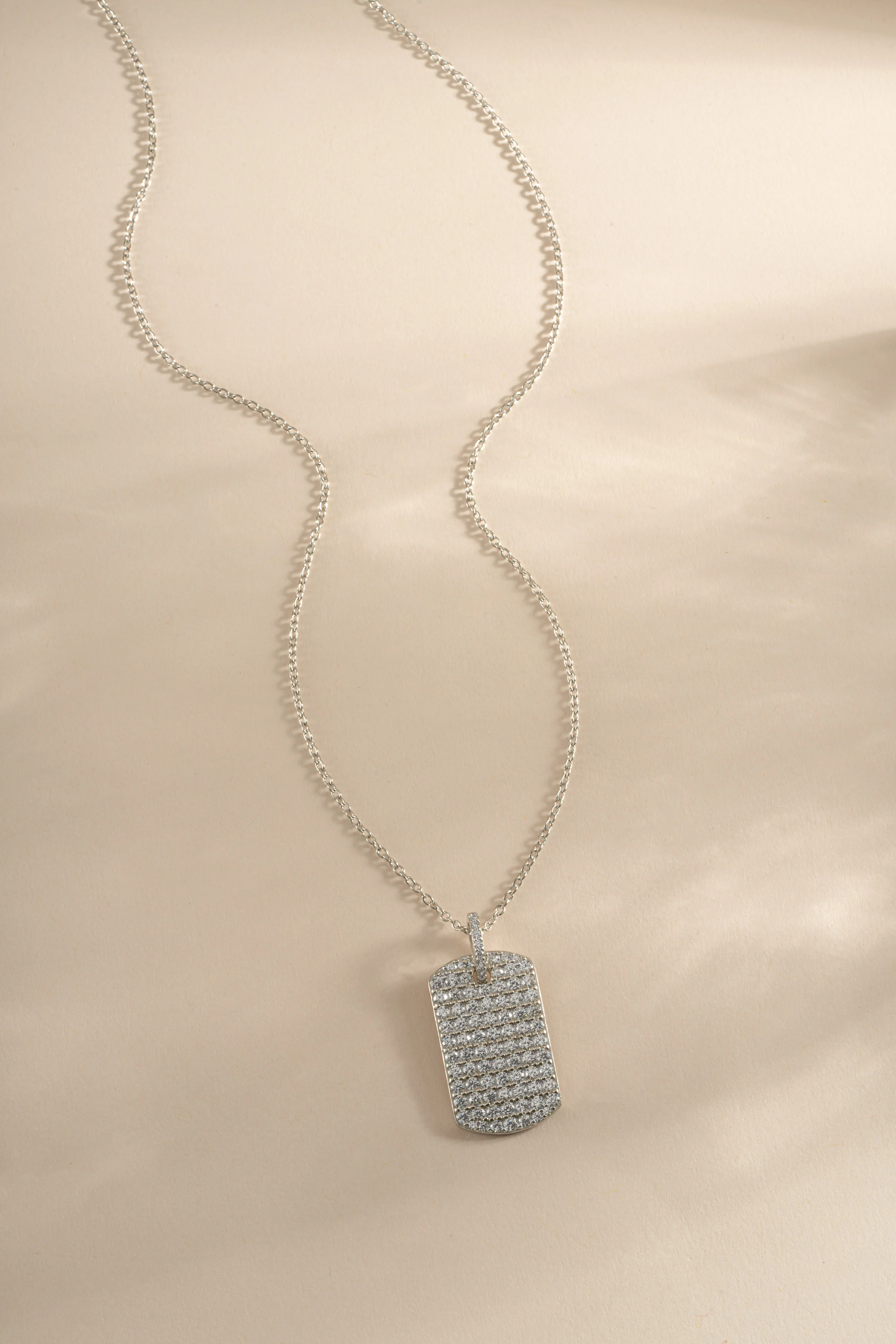 Pavé Dog Tag Necklace - Image 3