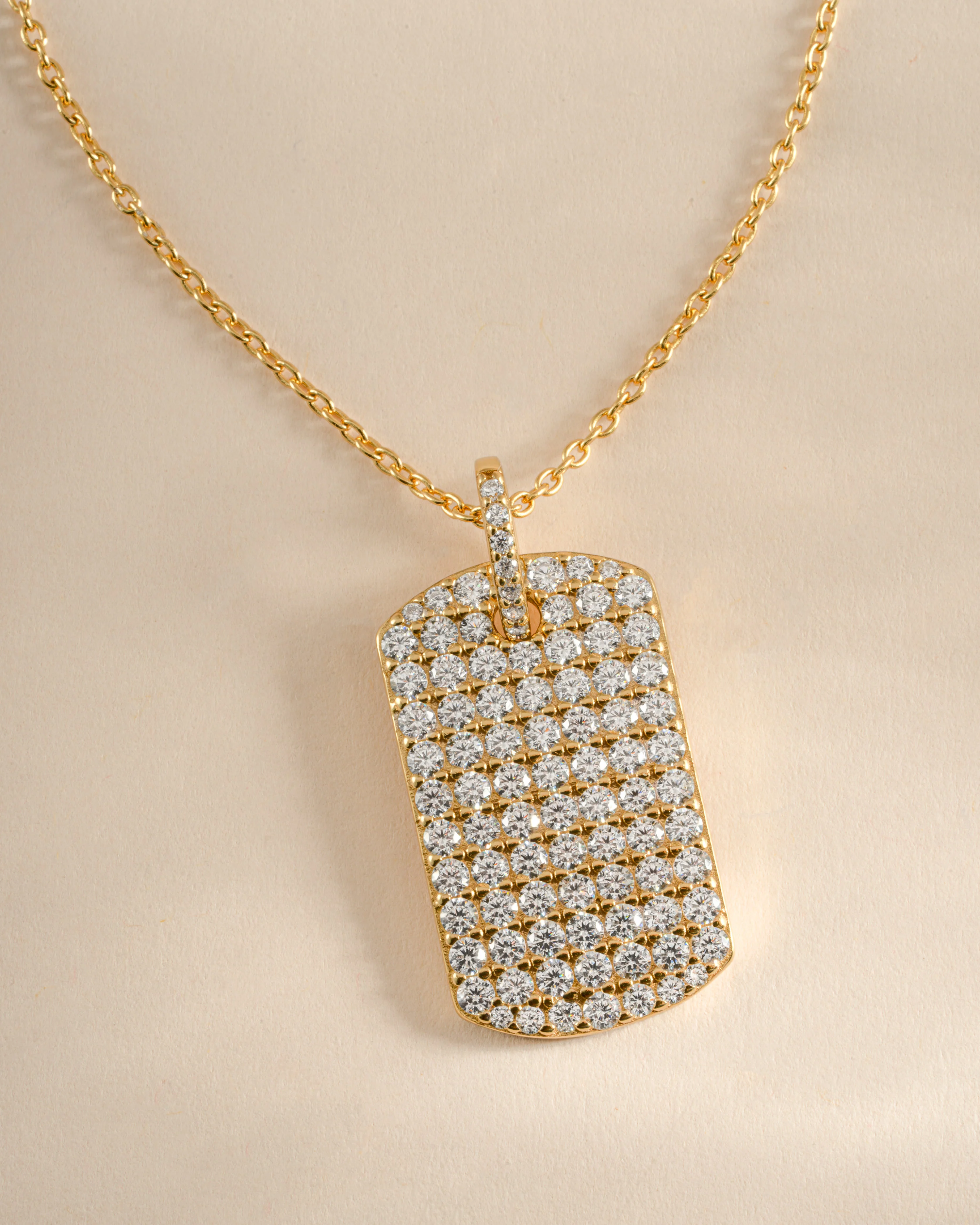 Pavé Dog Tag Necklace - Image 4