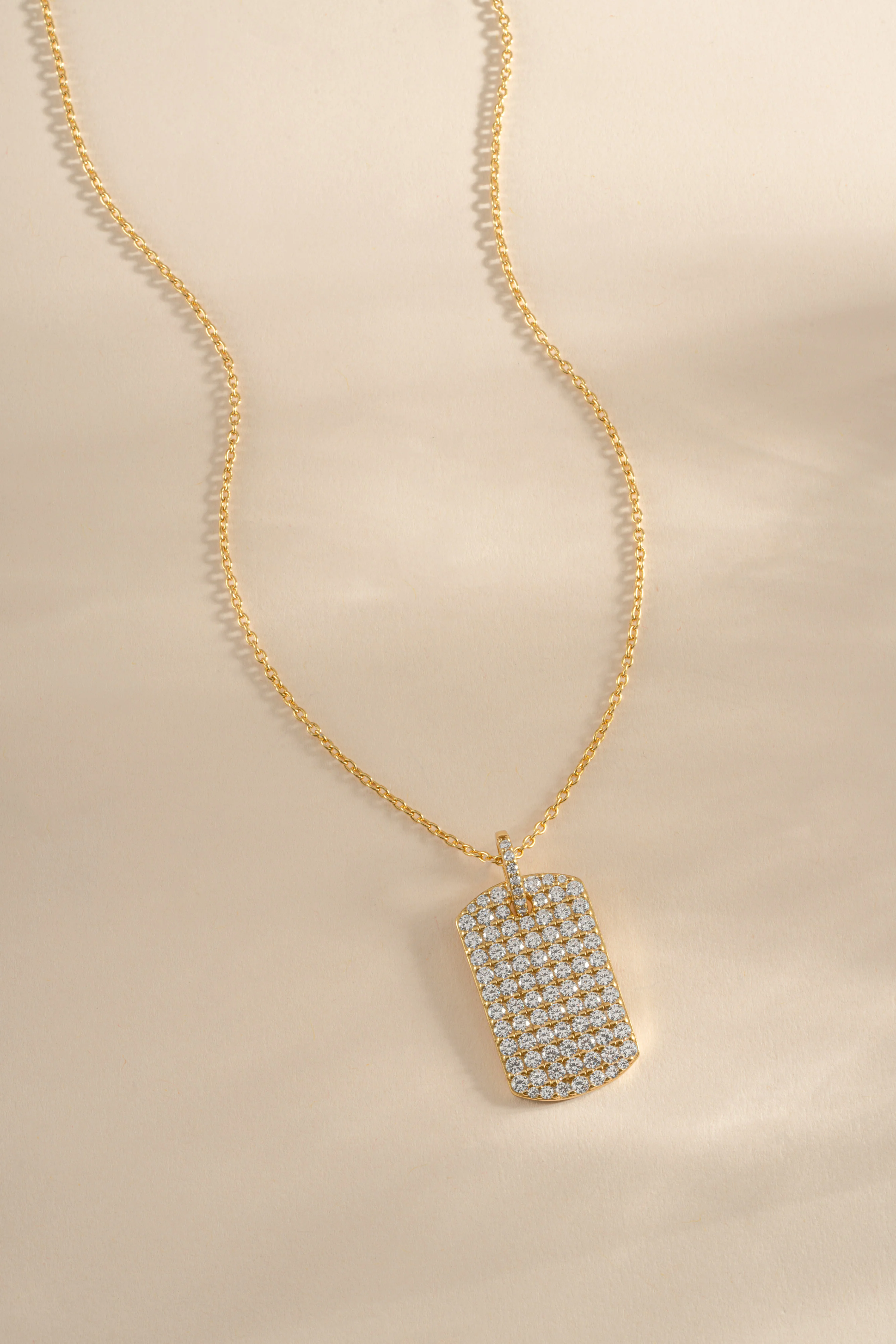 Pavé Dog Tag Necklace - Image 6