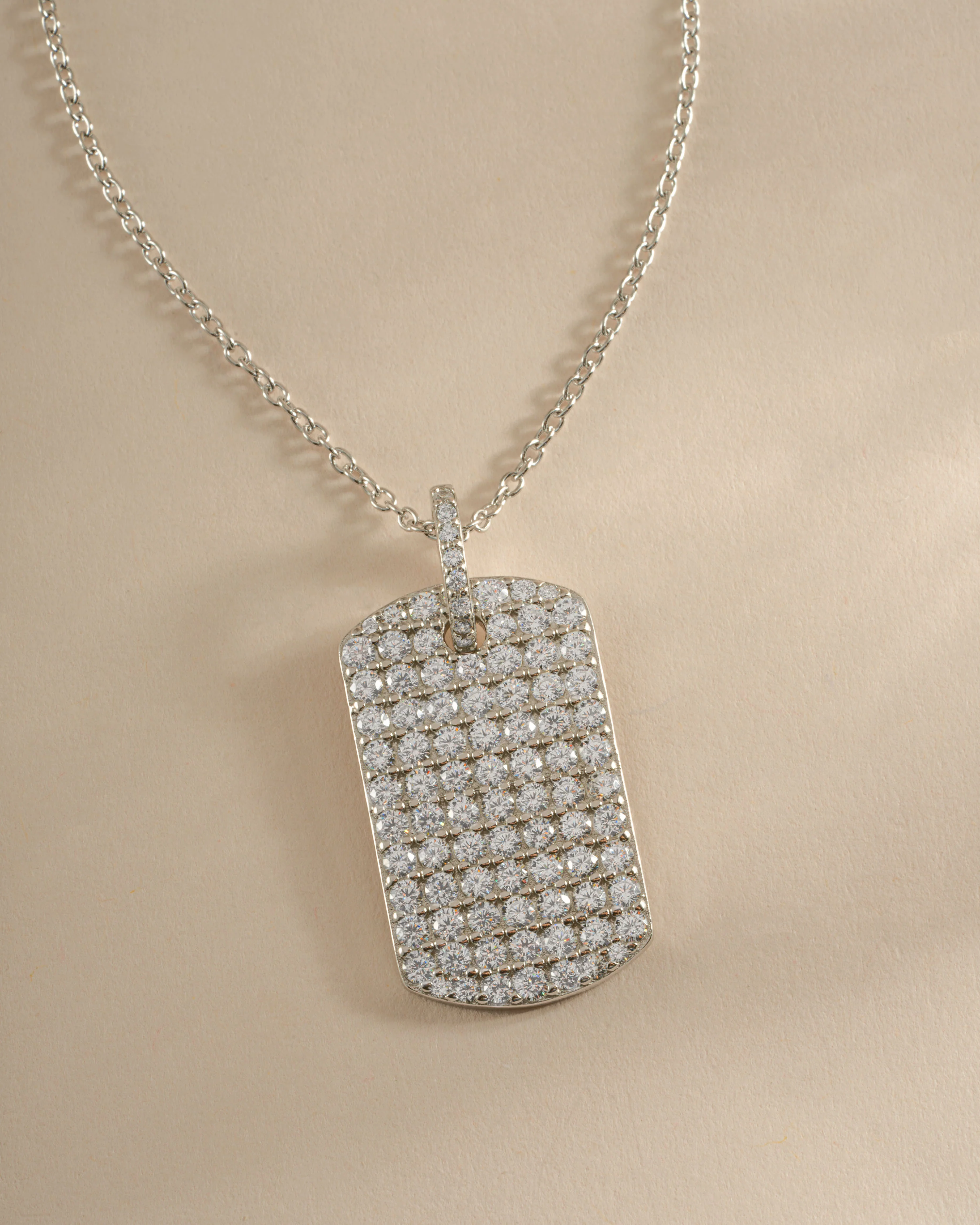 Pavé Dog Tag Necklace - Image 7