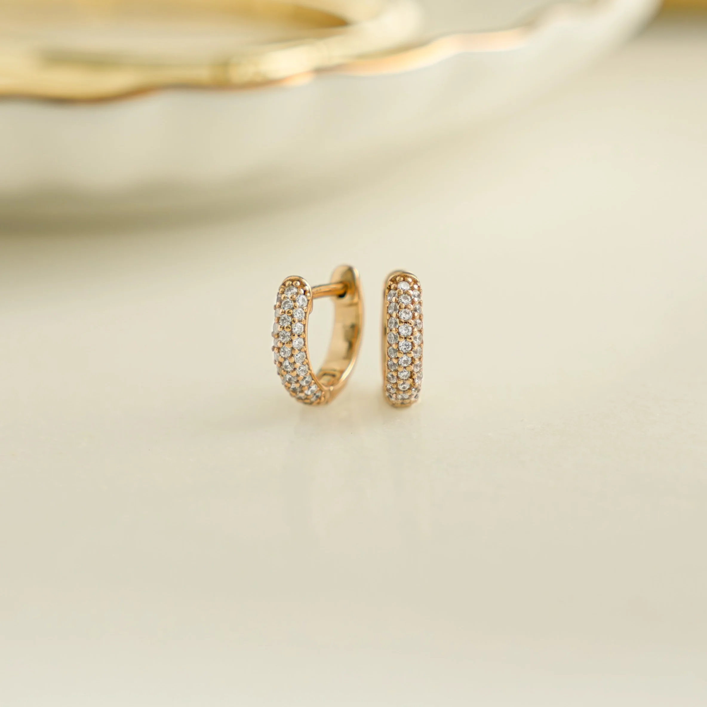 Pavé Huggie Earrings - Image 5