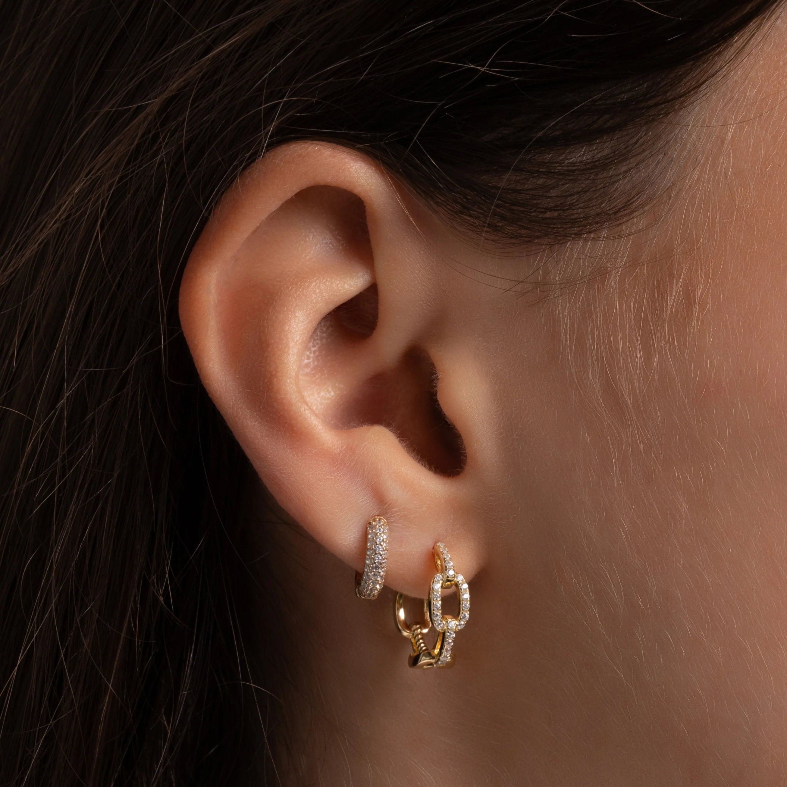 Pavé Huggie Earrings - Image 6