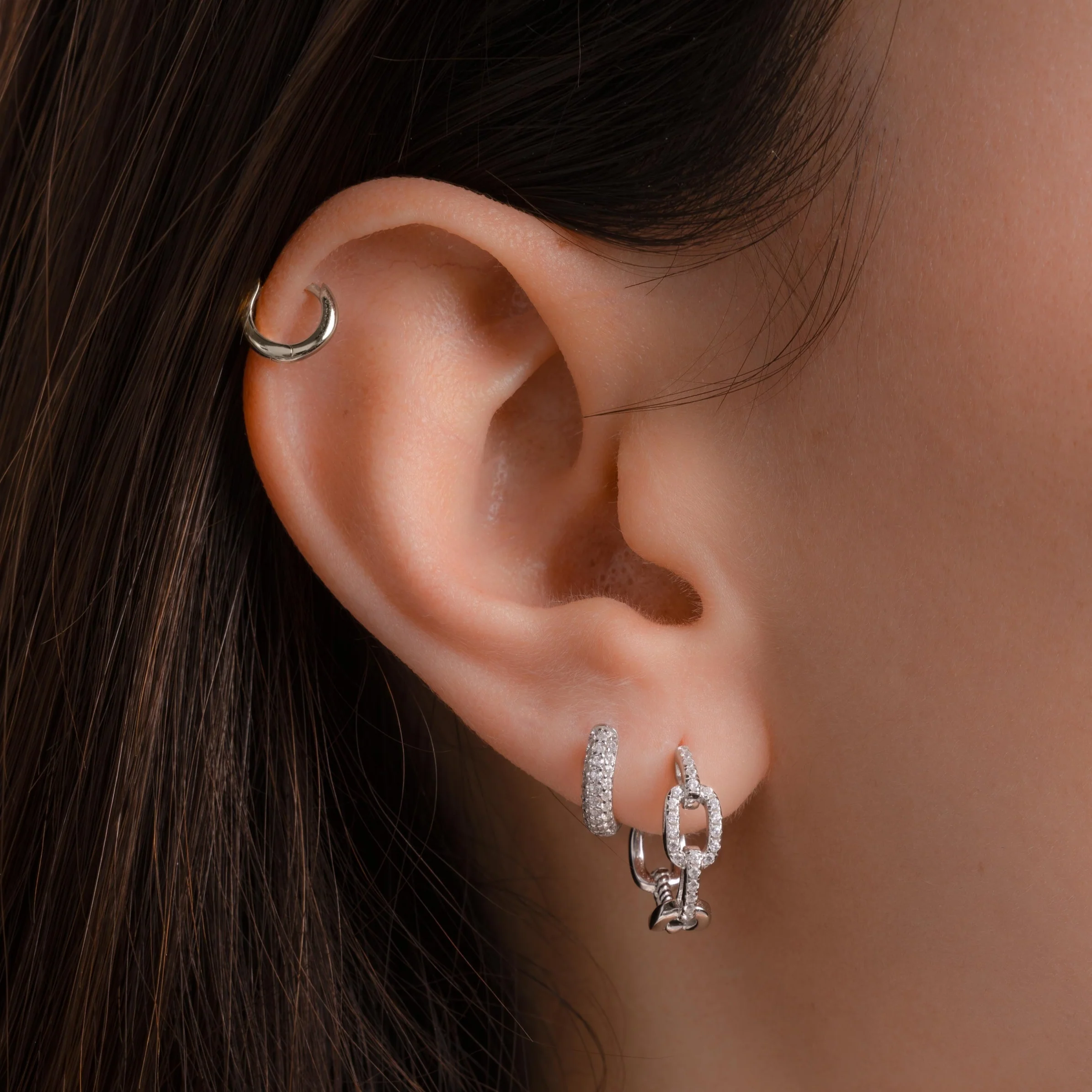 Pavé Huggie Earrings - Image 7