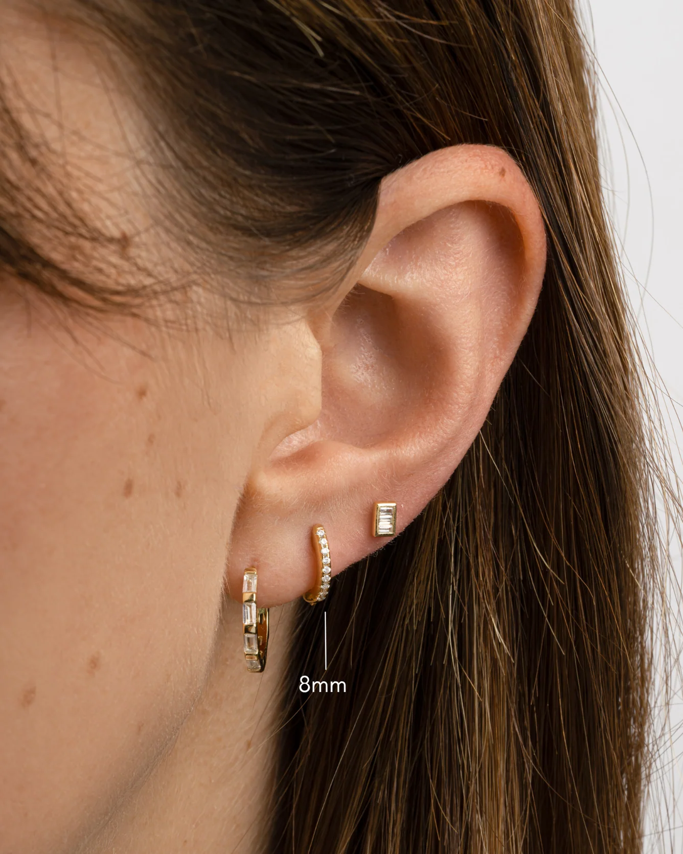 8mm Pavé Huggie Earrings (Two Sizes Available) - Image 9