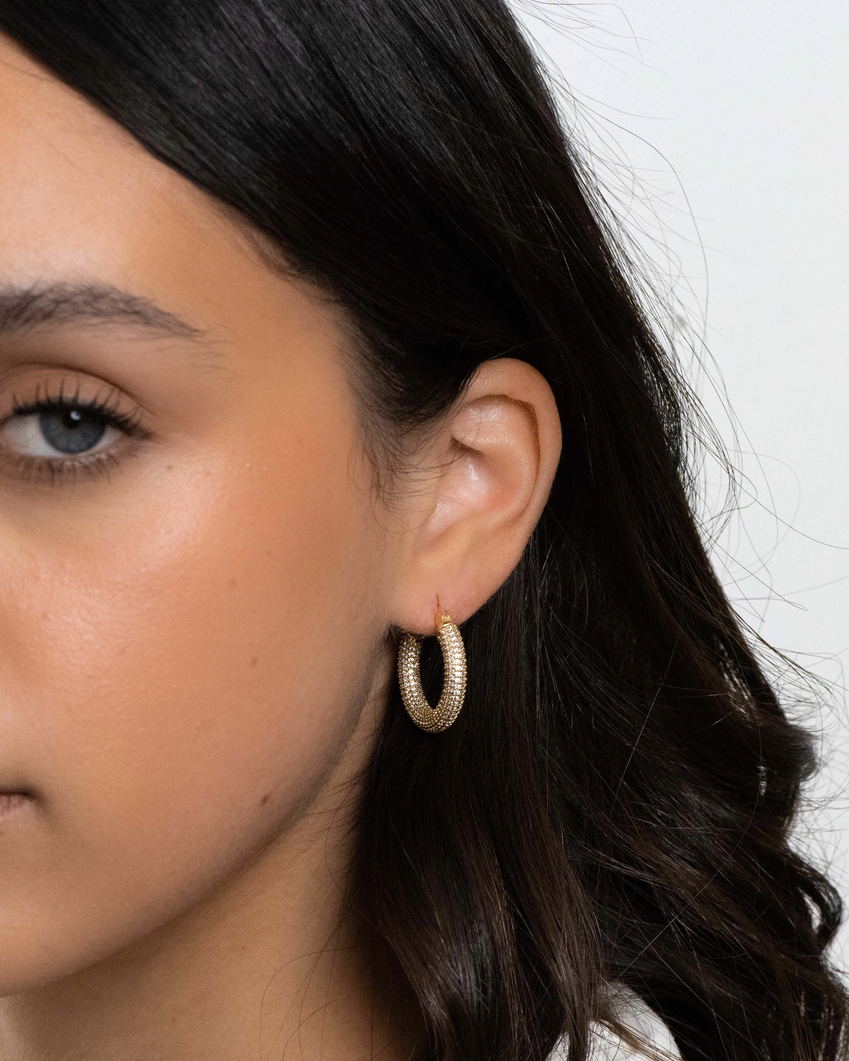 Pavé Tube Hoops - Image 4