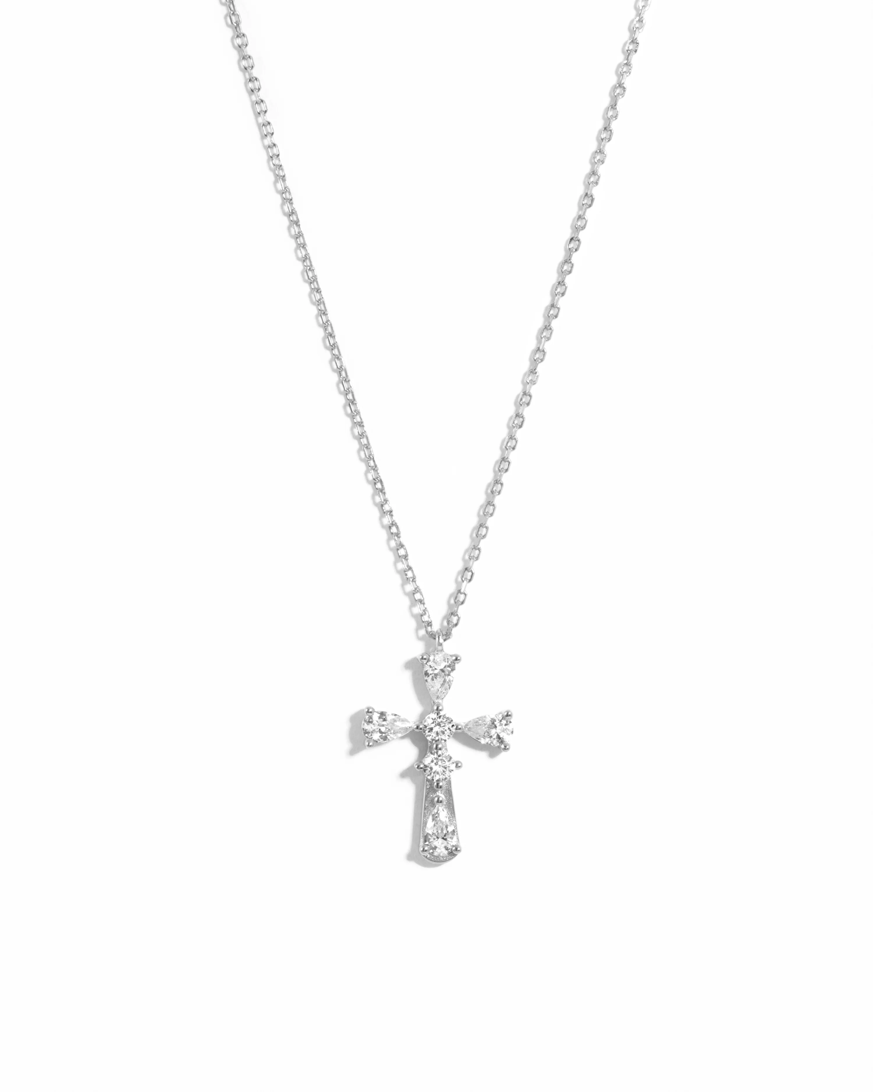 Pear Cut Cross Necklace - Image 10
