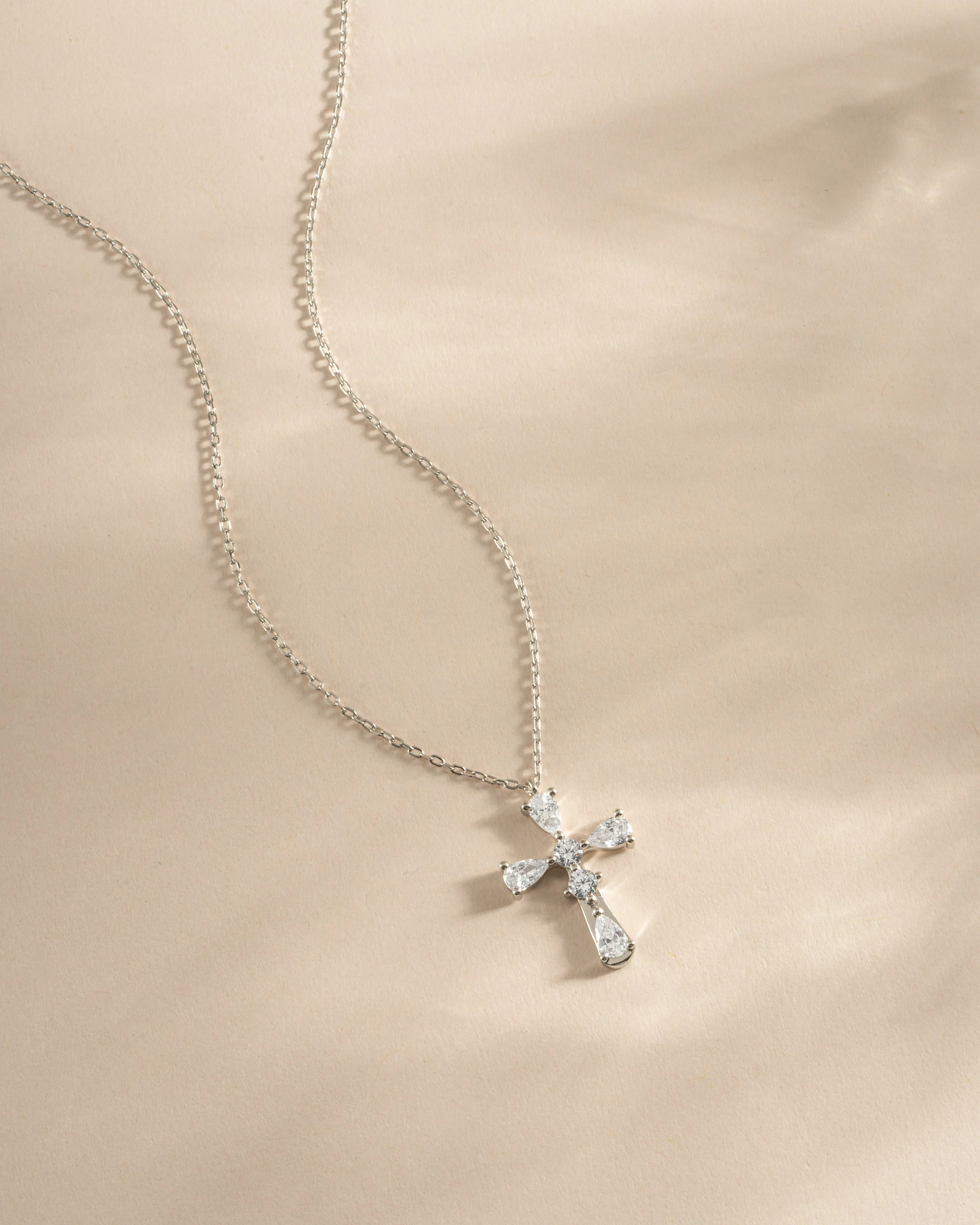 Pear Cut Cross Necklace - Image 3