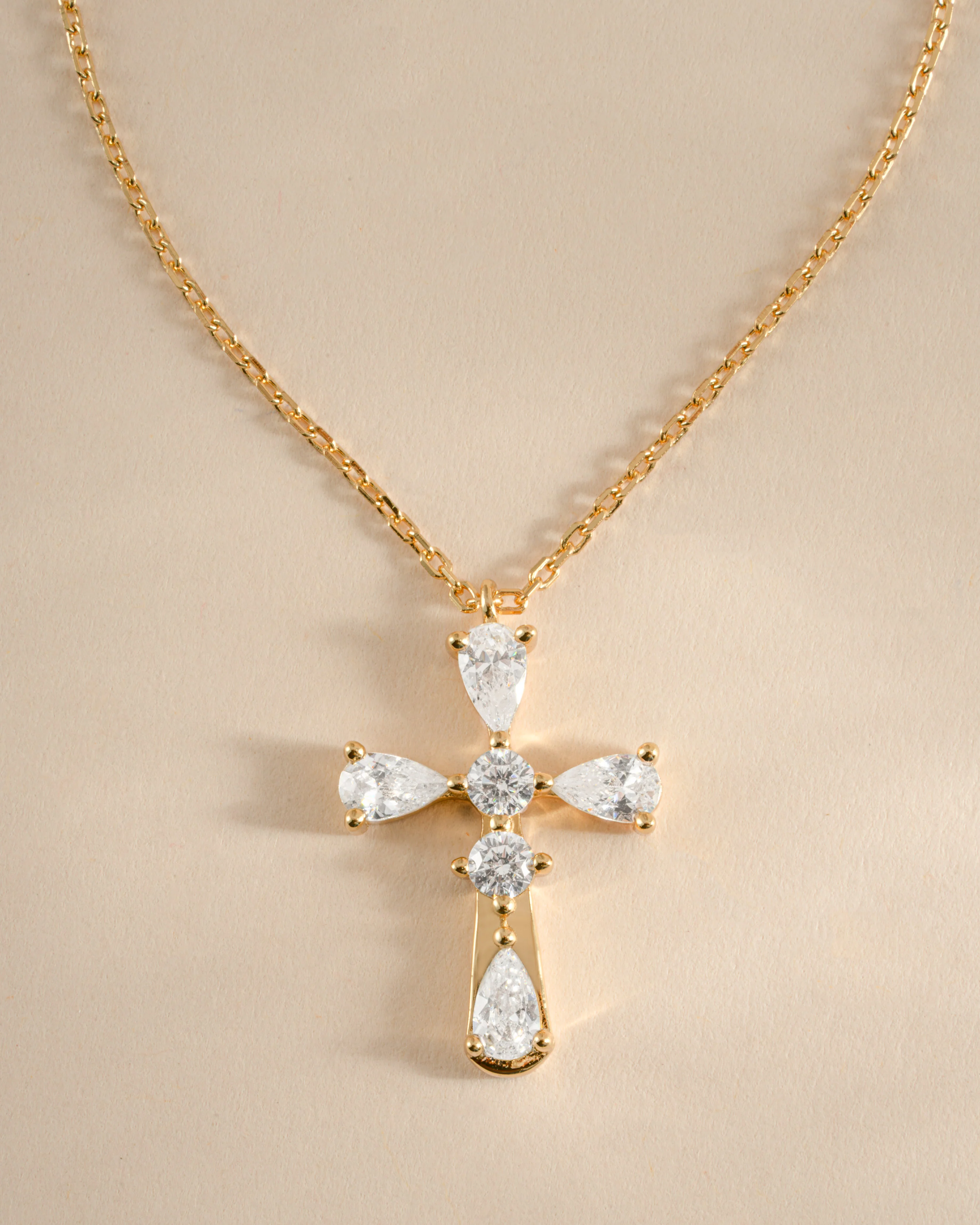 Pear Cut Cross Necklace - Image 5