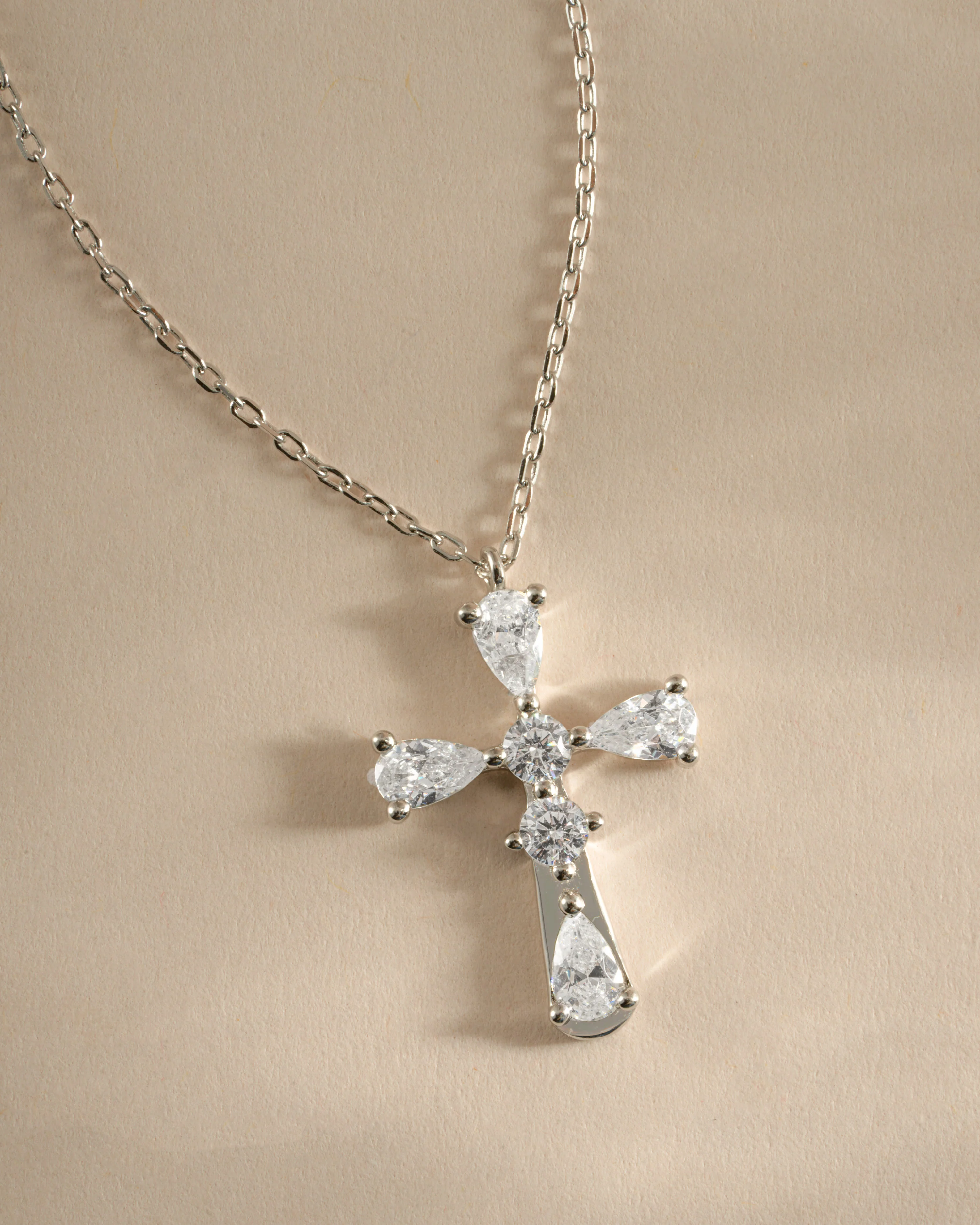 Pear Cut Cross Necklace - Image 6