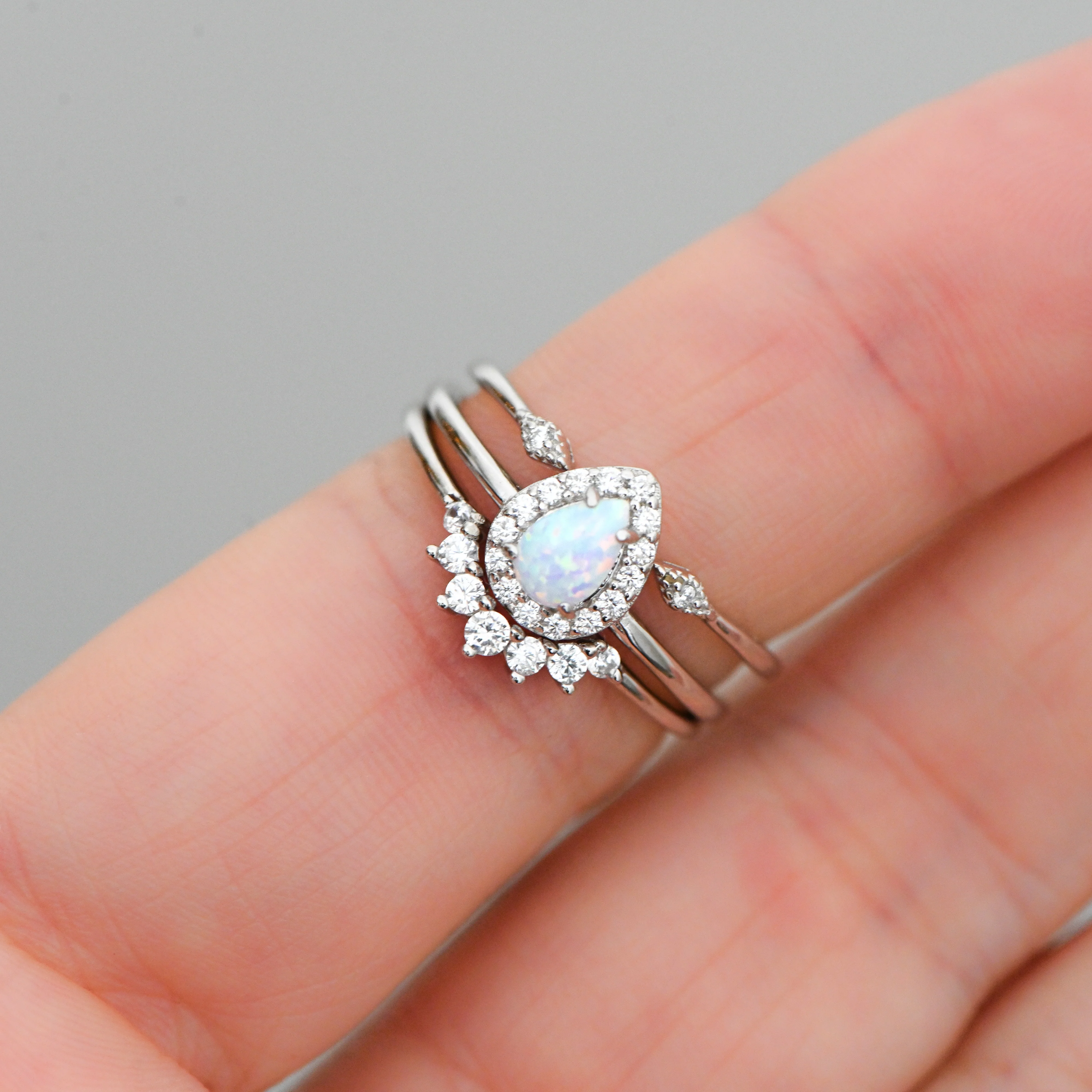 Pear Opal Ring Set - Image 2