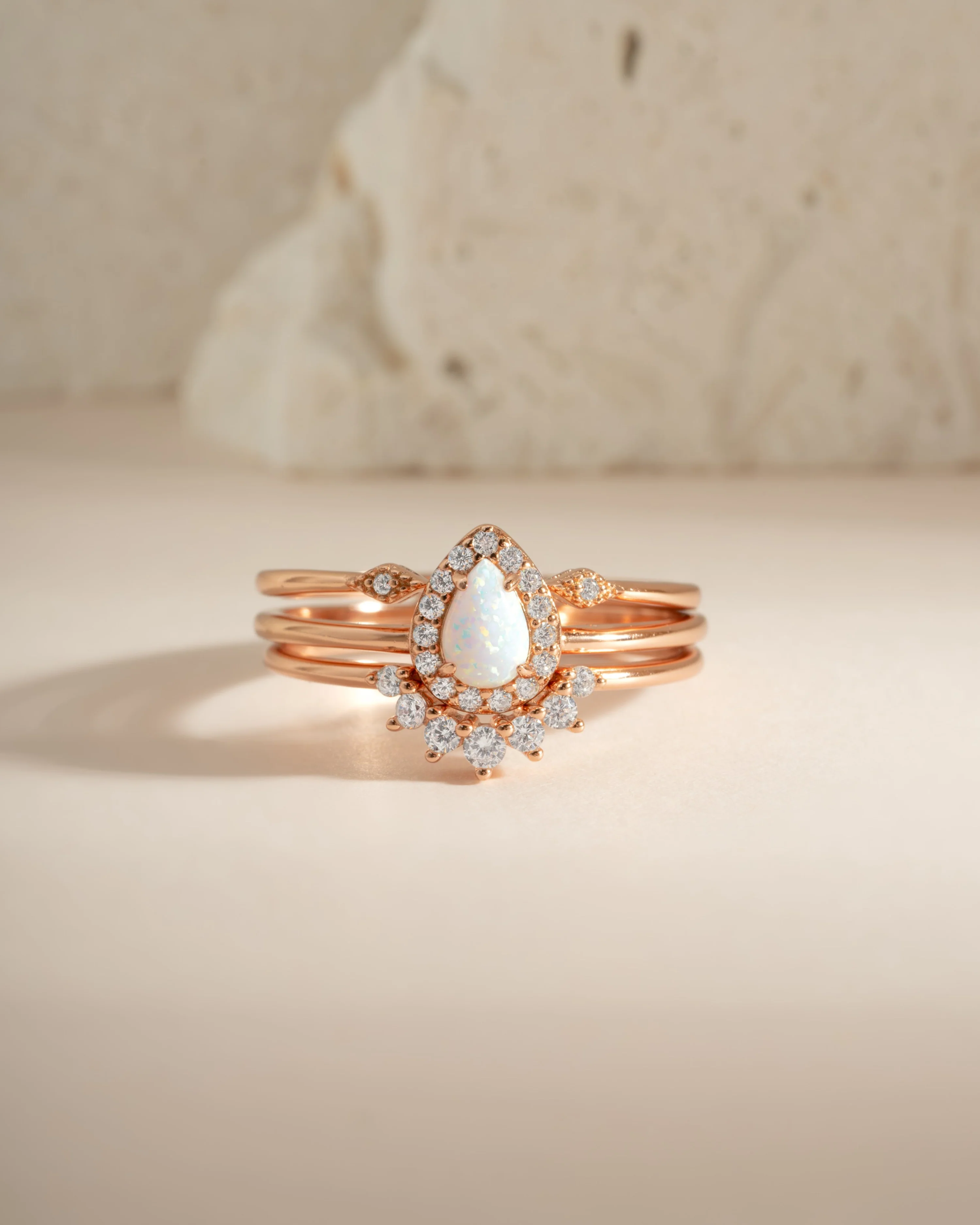 Pear Opal Ring Set - Image 3