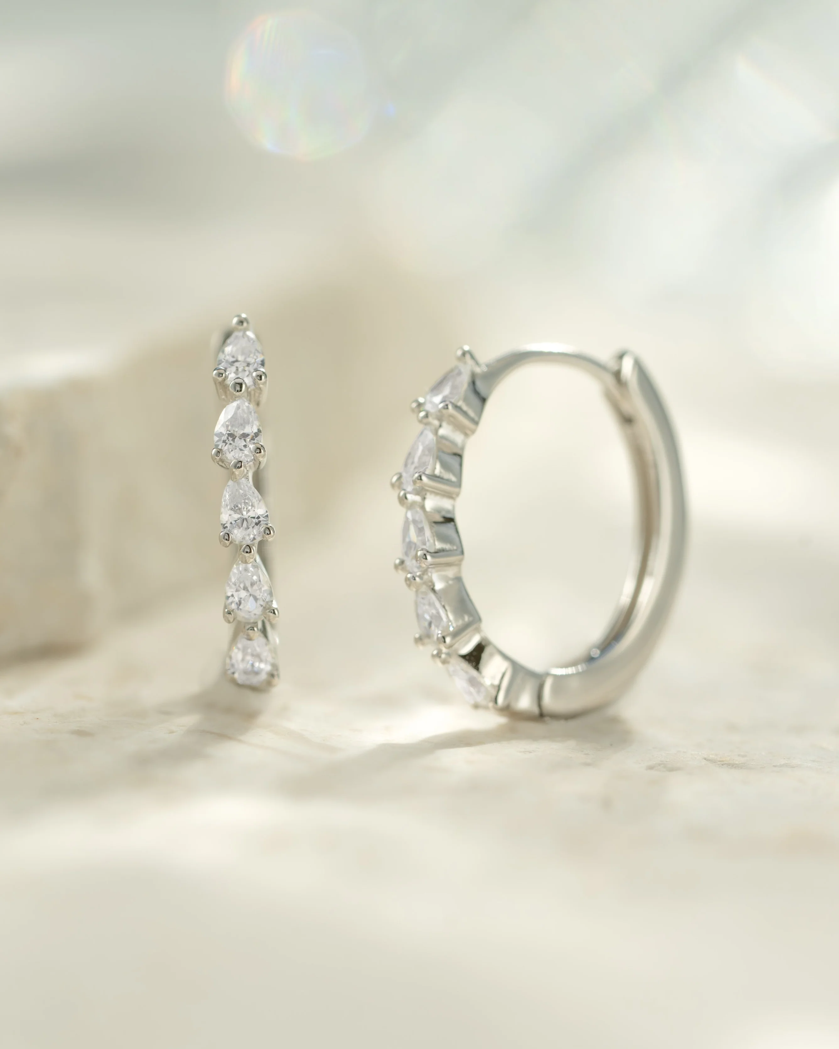 Pear Stone Hoops - Image 3