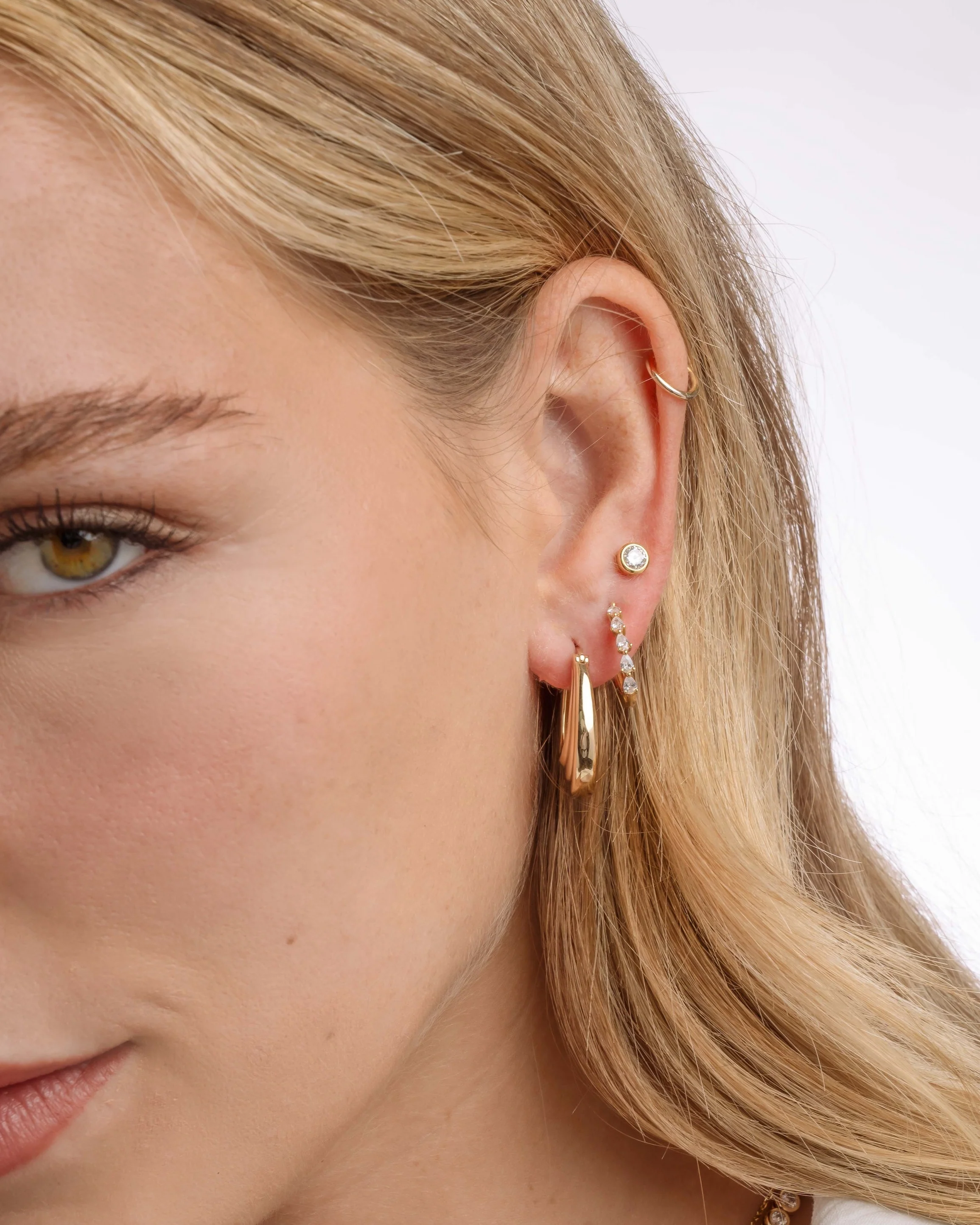 Pear Stone Hoops - Image 6