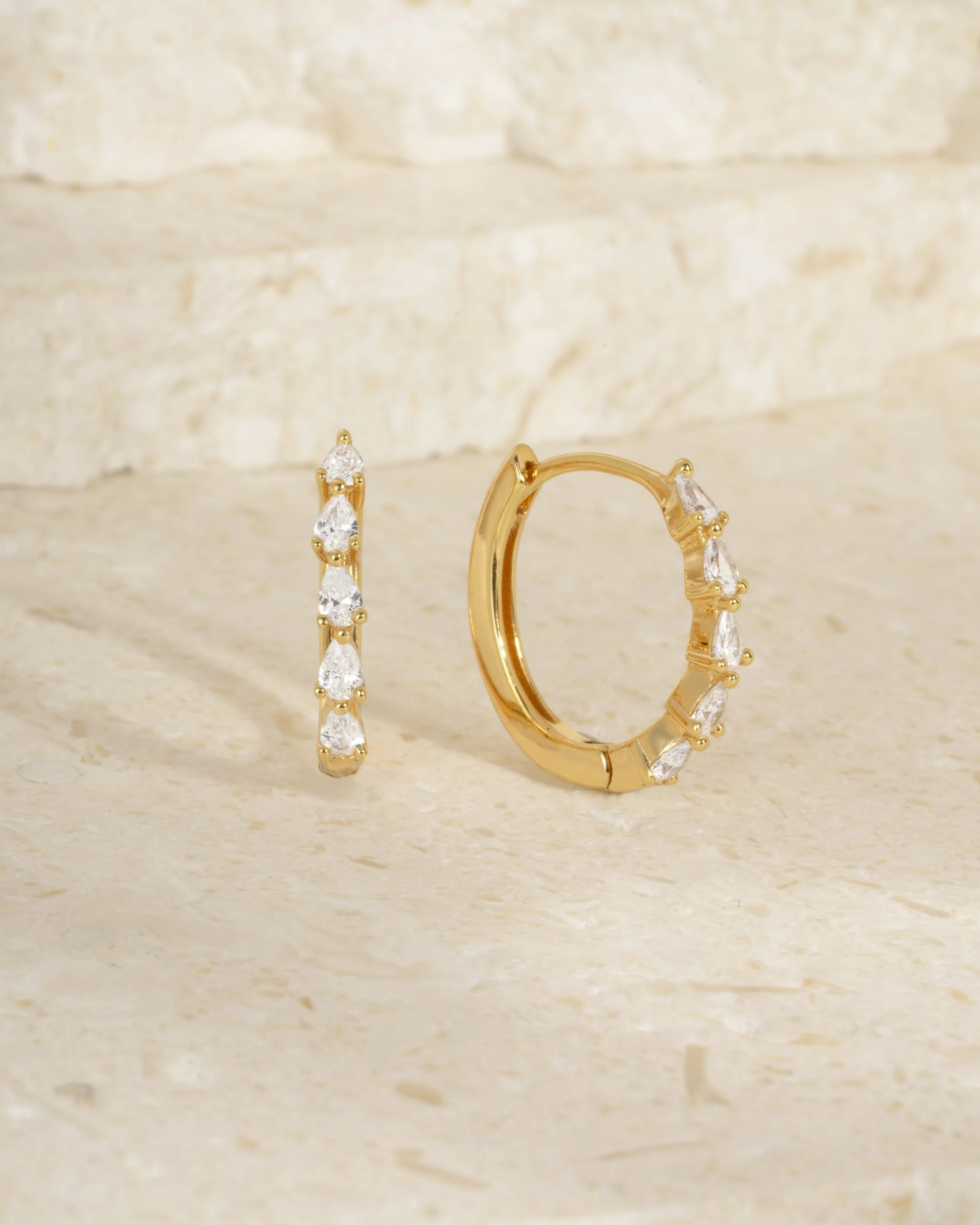 Pear Stone Hoops - Image 7