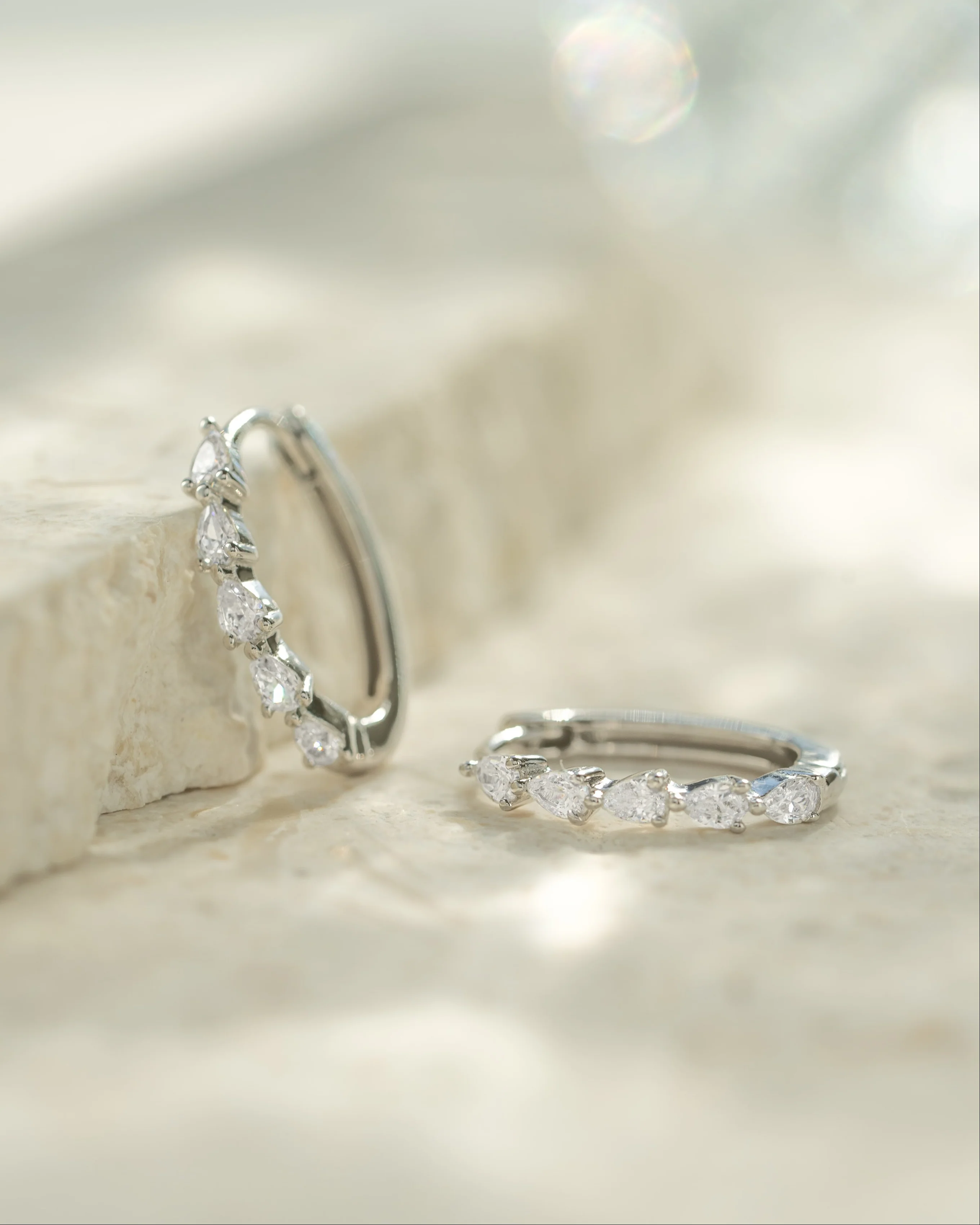 Pear Stone Hoops - Image 8