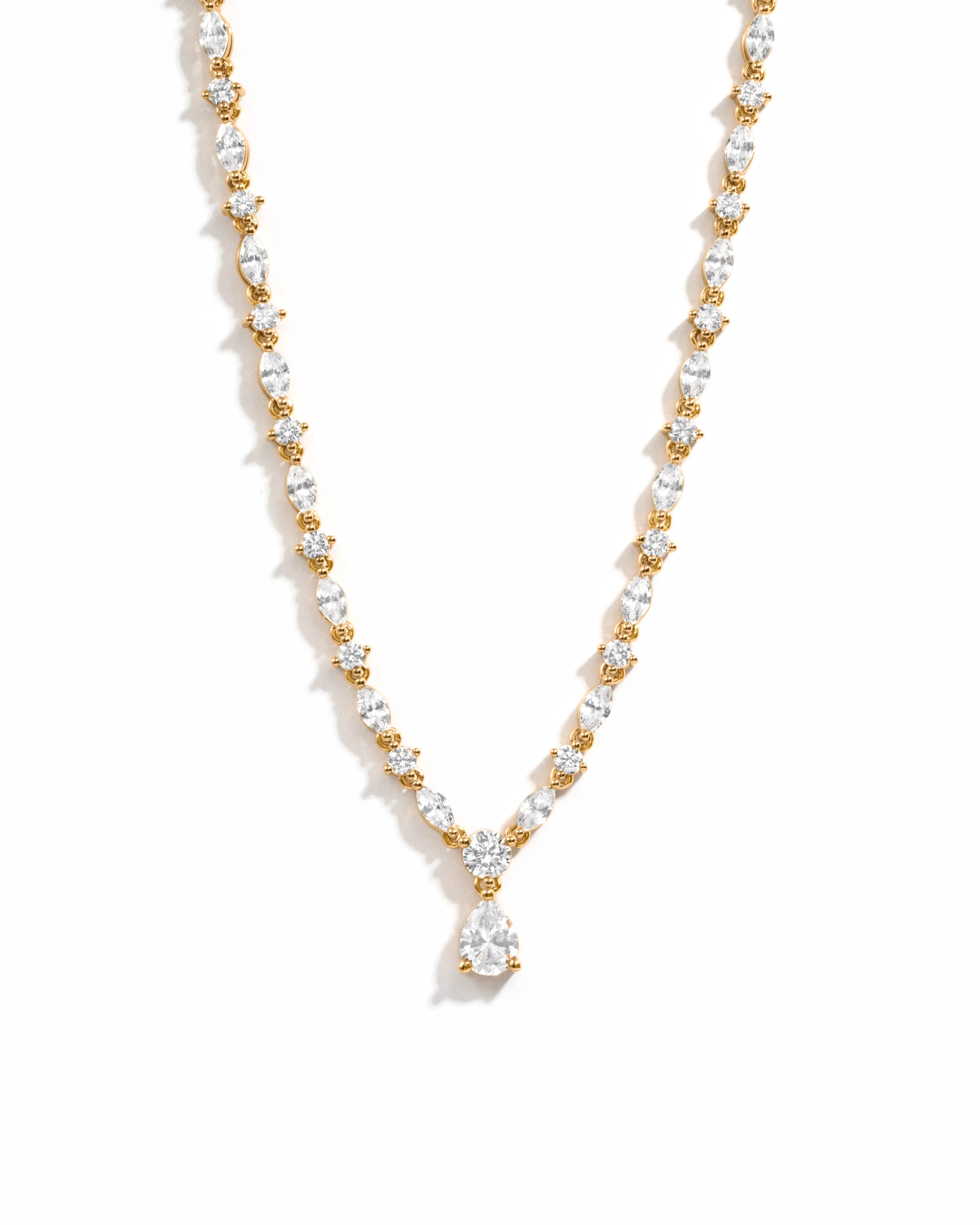 Pear Tennis Necklace