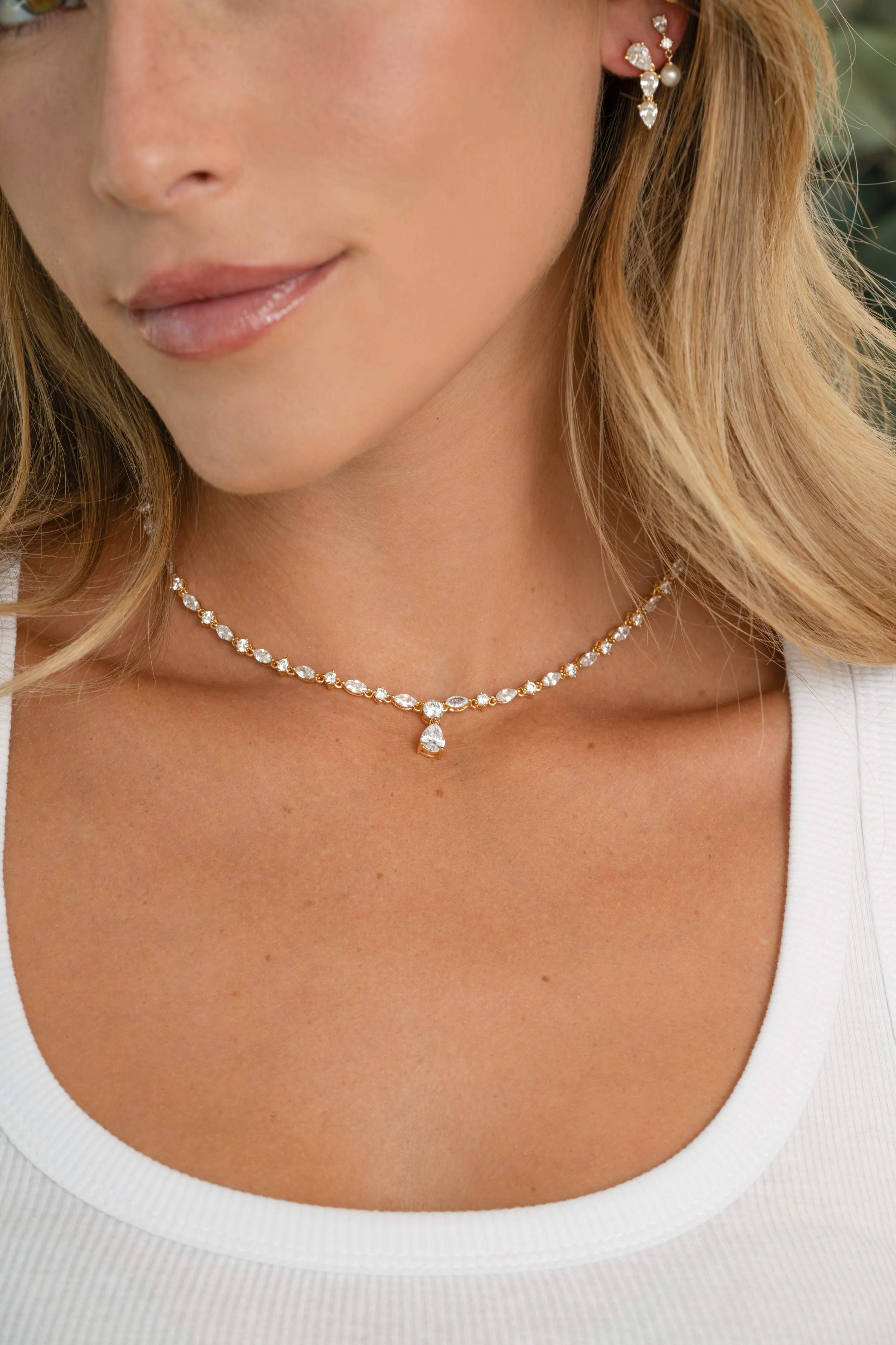 Pear Tennis Necklace - Image 2