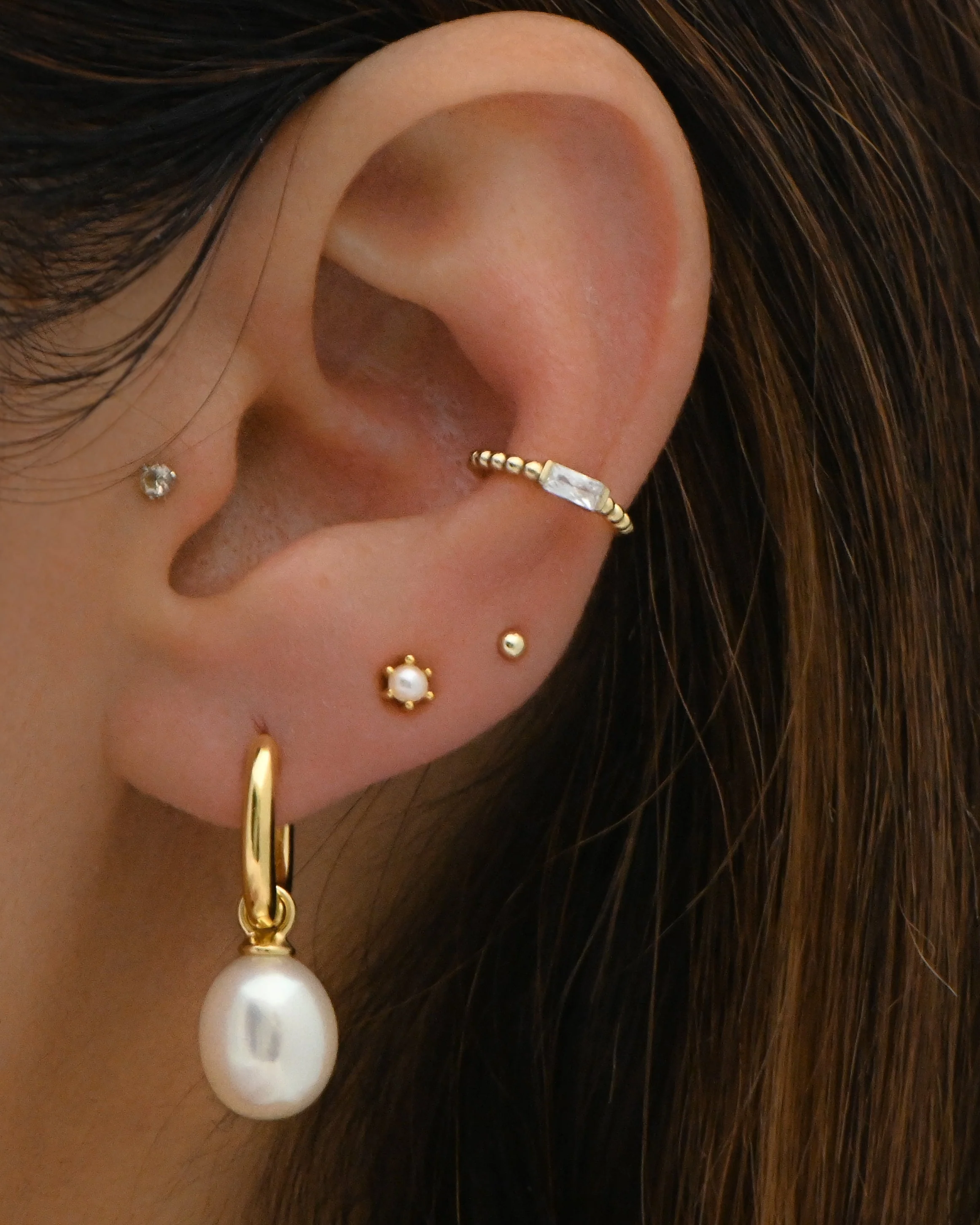 Pearl Charm Earrings - Image 4
