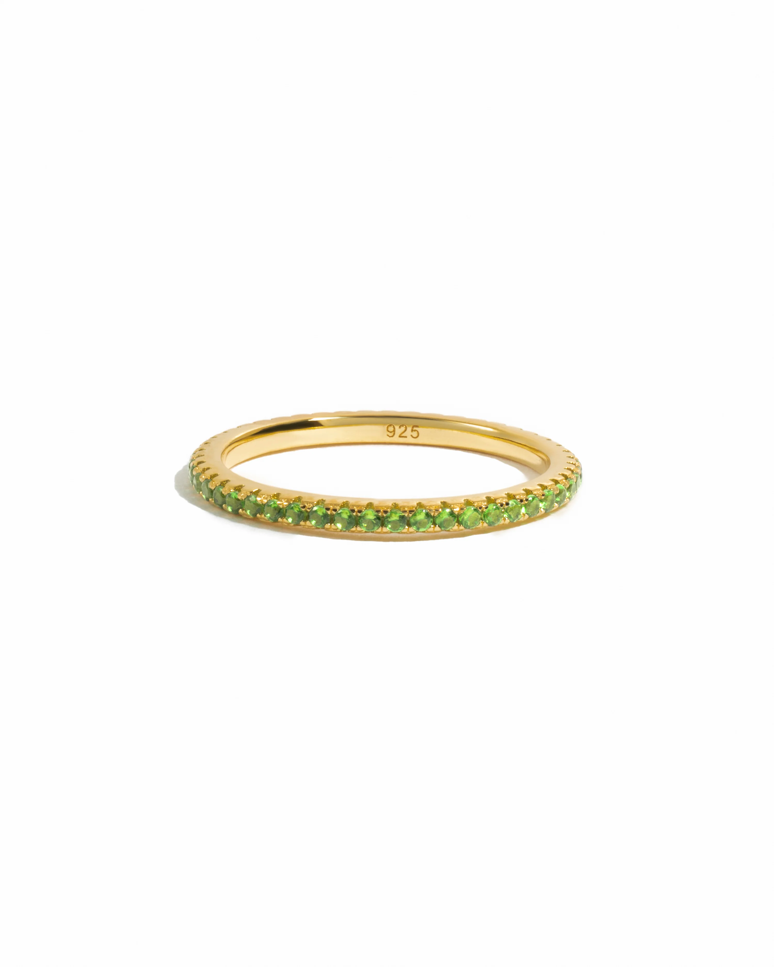 Peridot Birthstone Eternity Rings