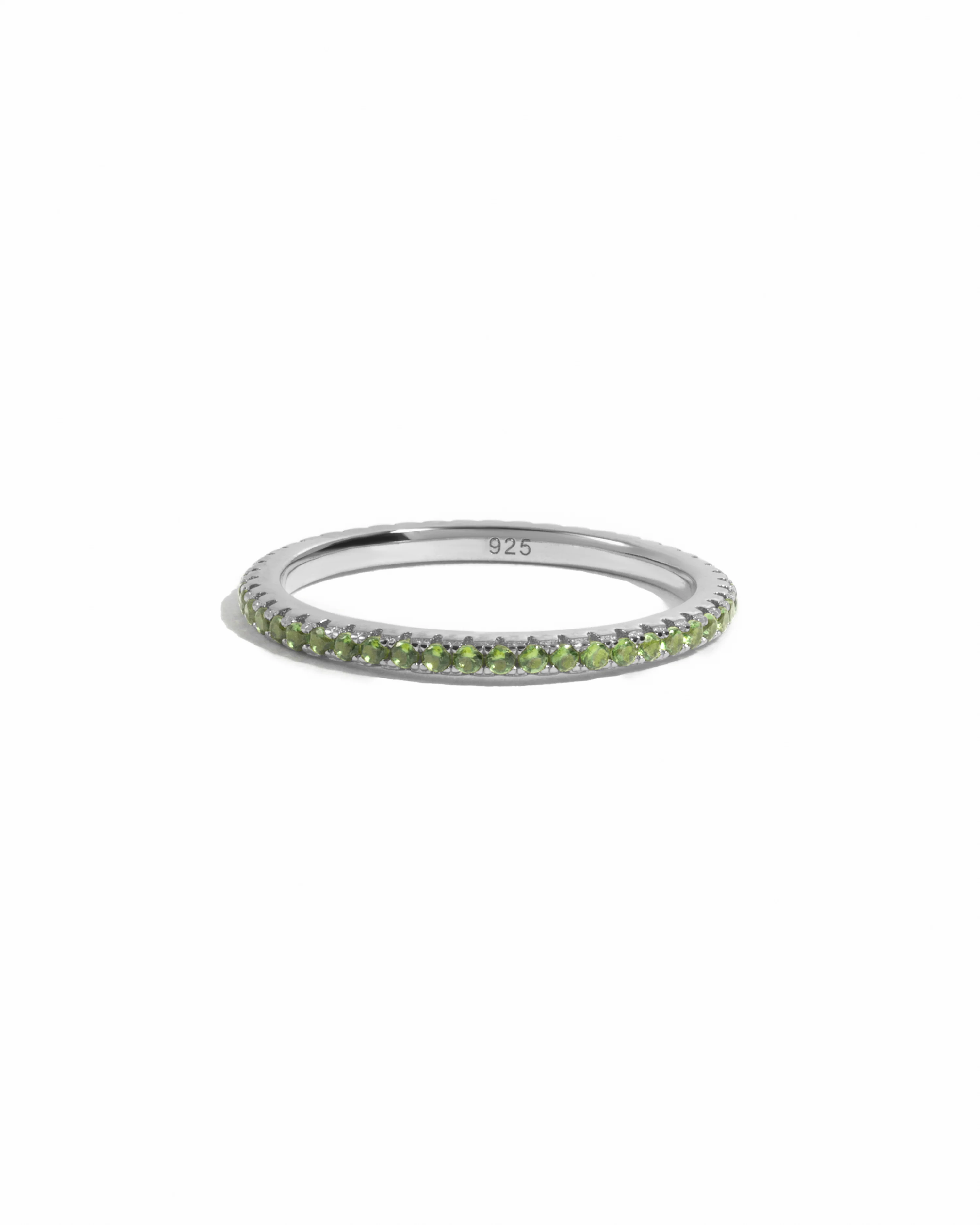 Peridot Birthstone Eternity Rings - Image 9