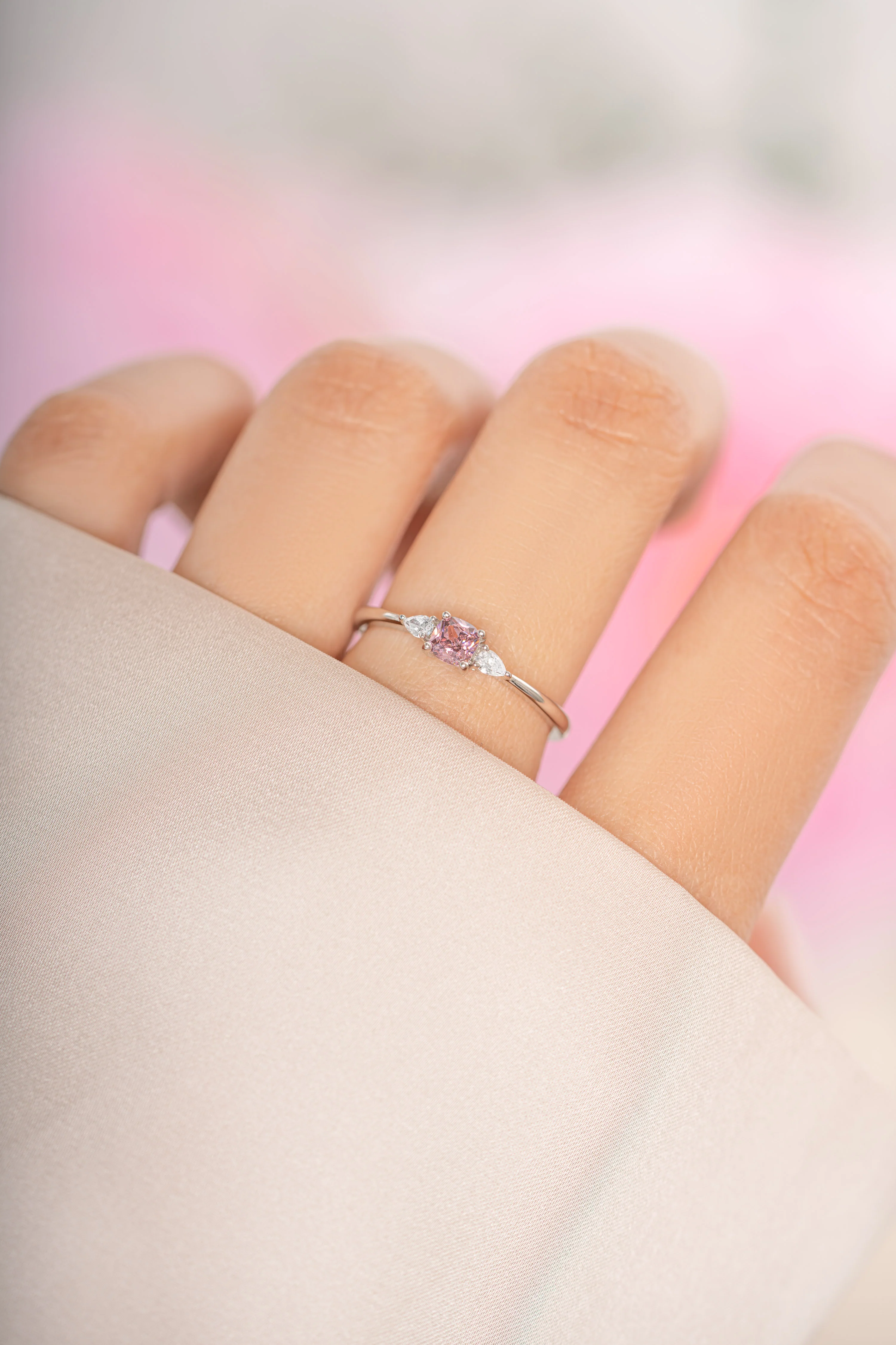 Pink Cushion Ring - Image 4