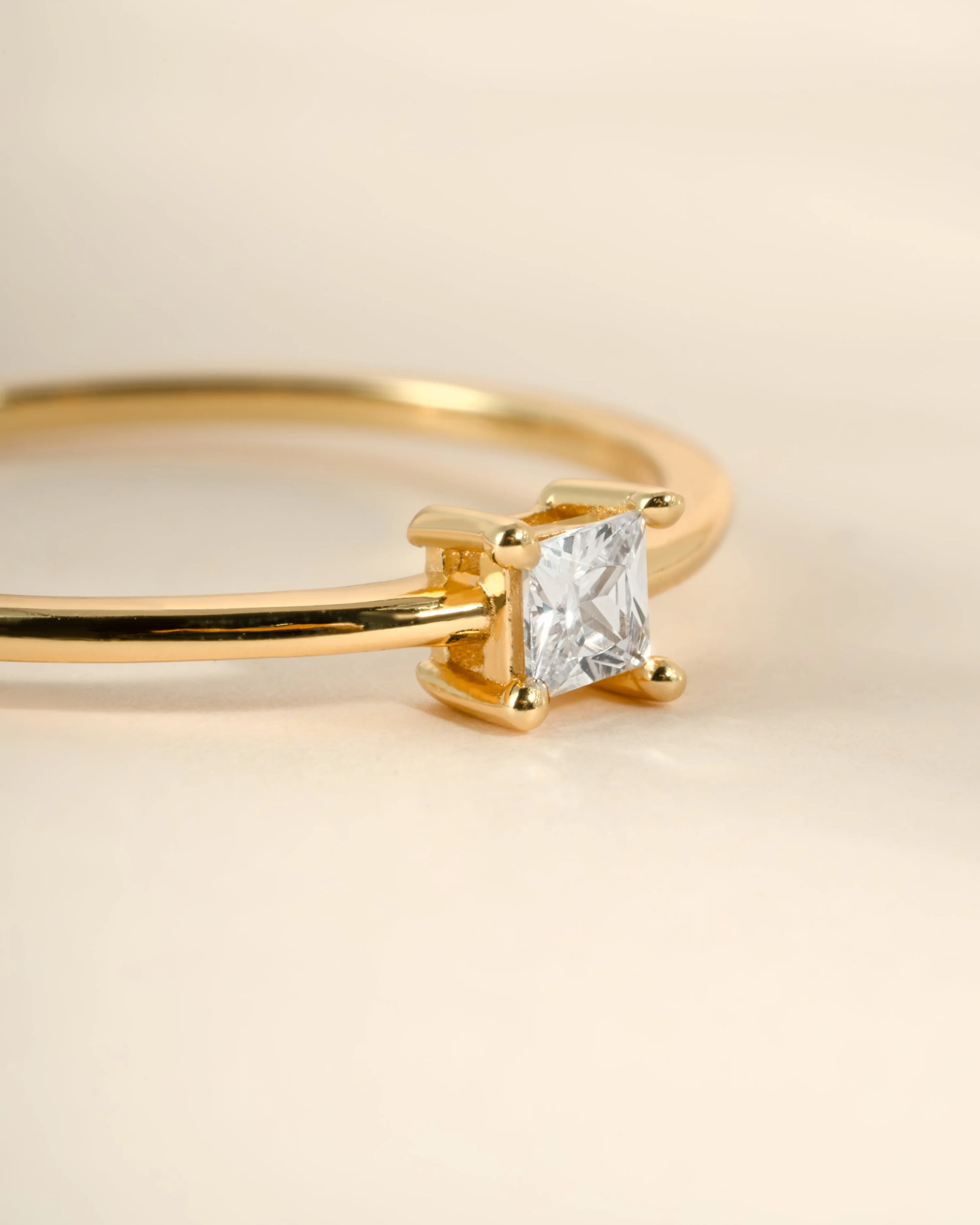 Princess Cut Dainty Ring - Image 5
