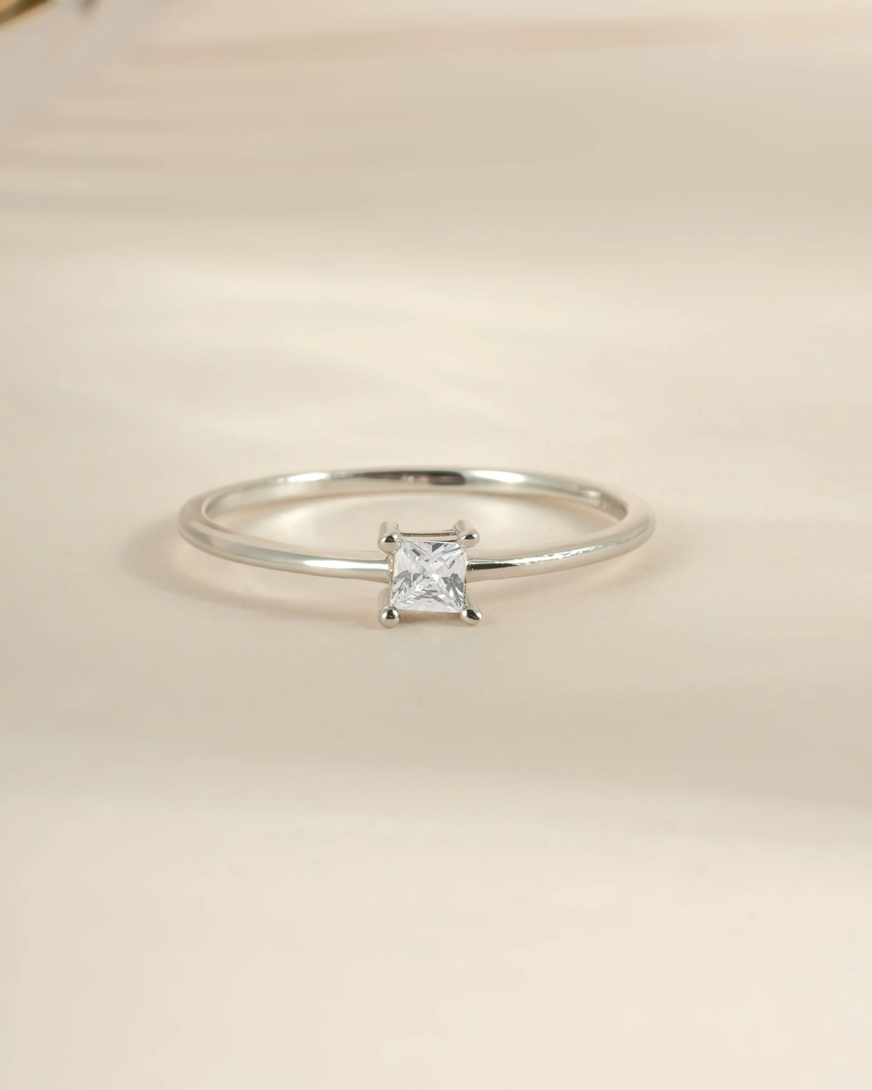 Princess Cut Dainty Ring - Image 7