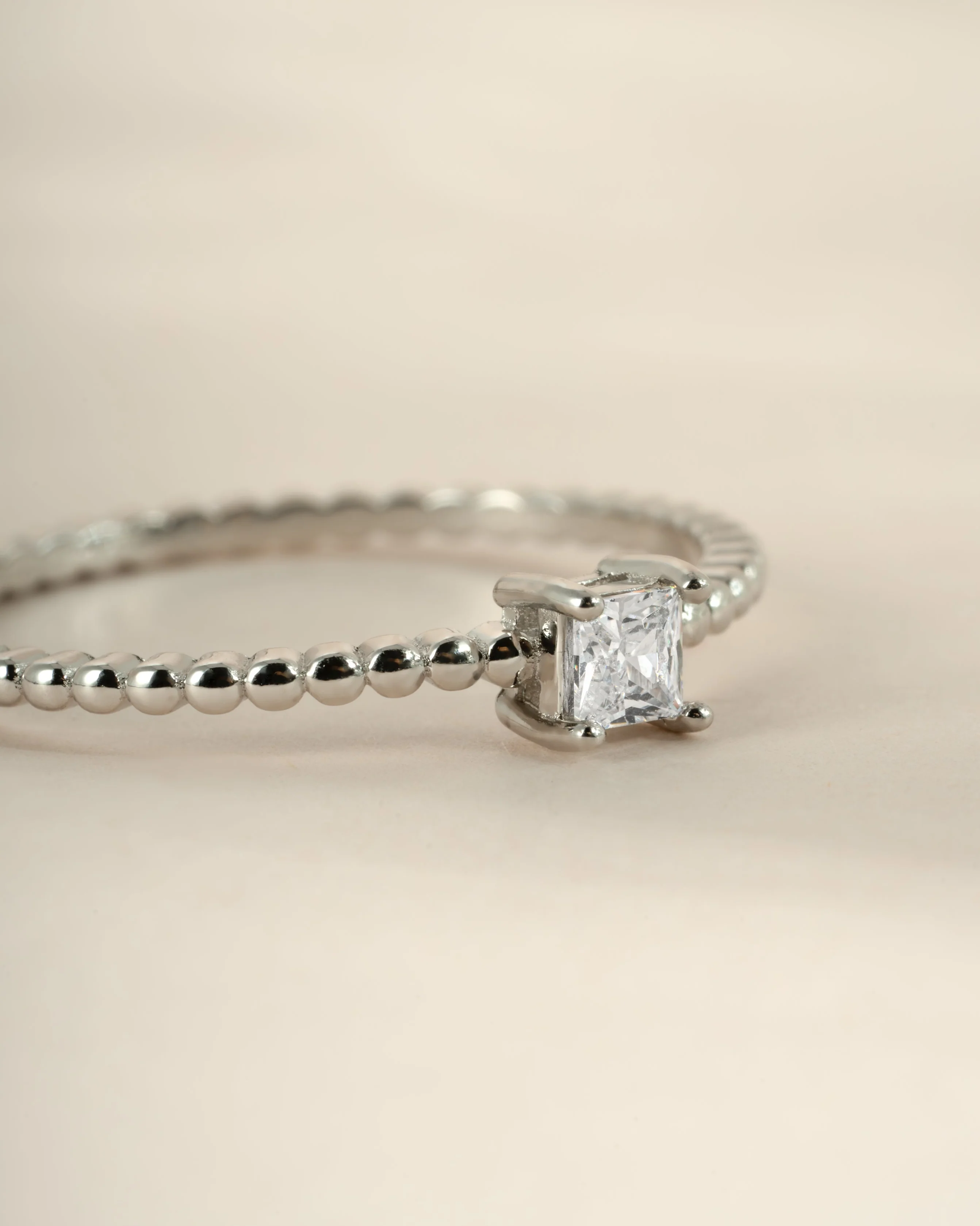 Princess Cut w Beaded Band - Image 7