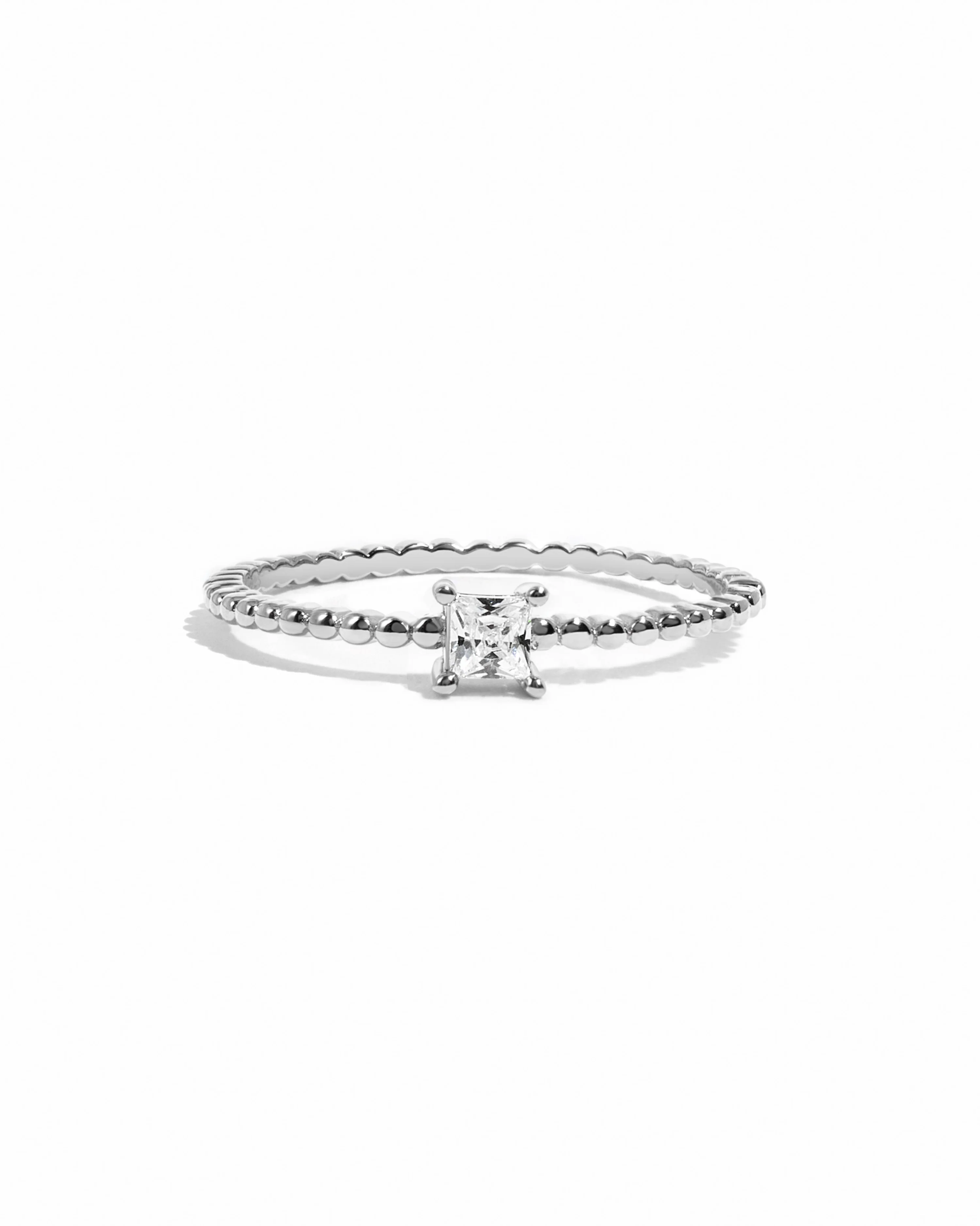 Princess Cut w Beaded Band - Image 9