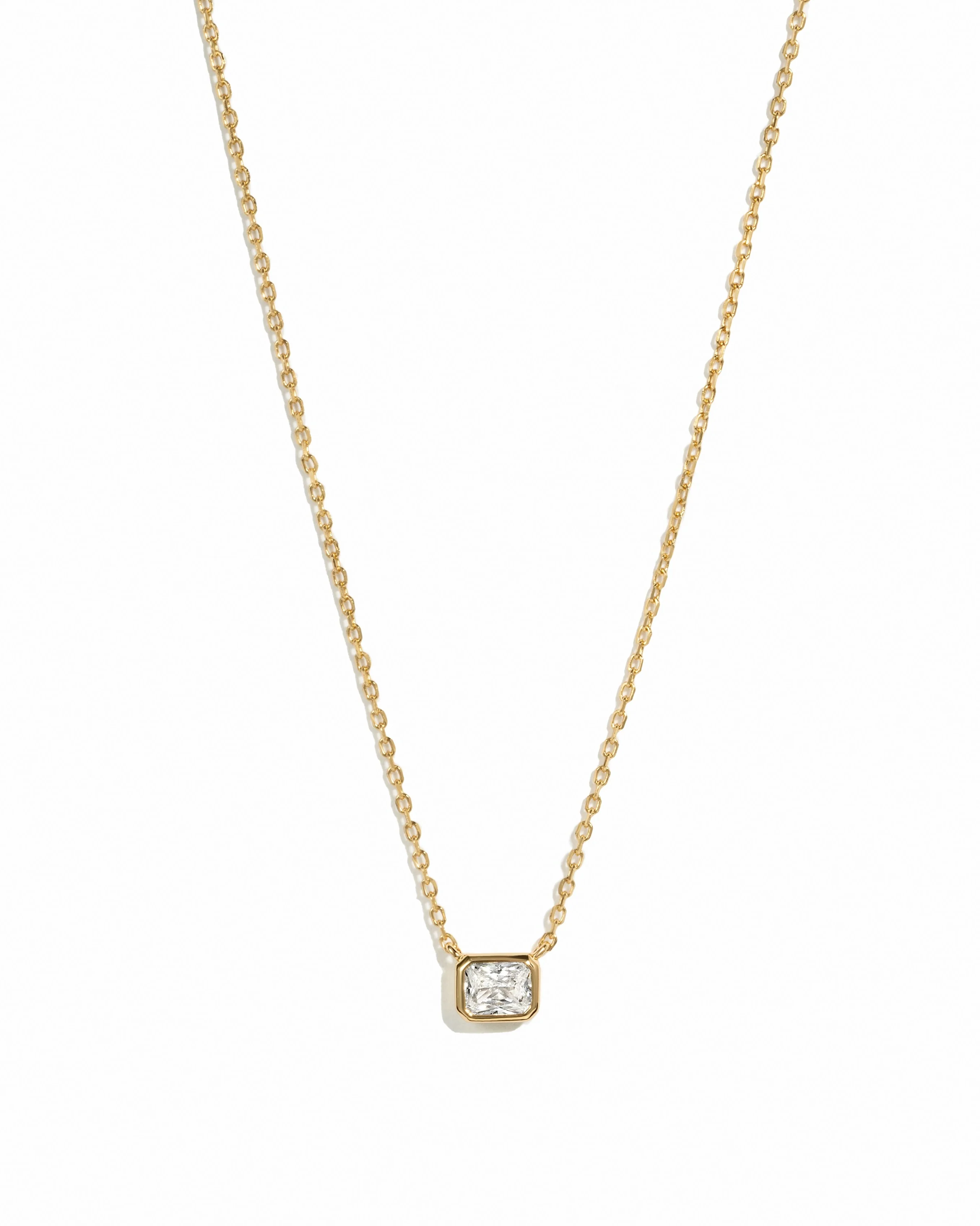 Radiant Bezel Necklace