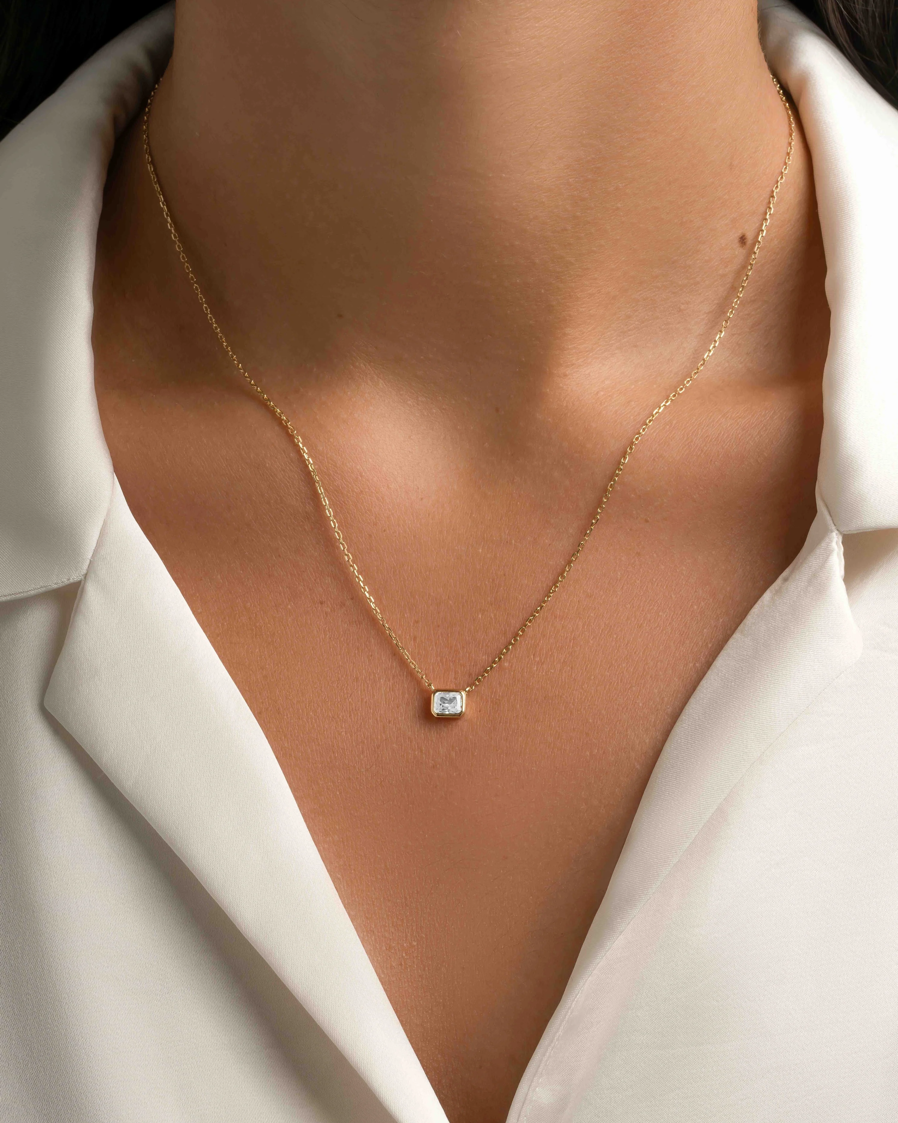 Radiant Bezel Necklace - Image 2