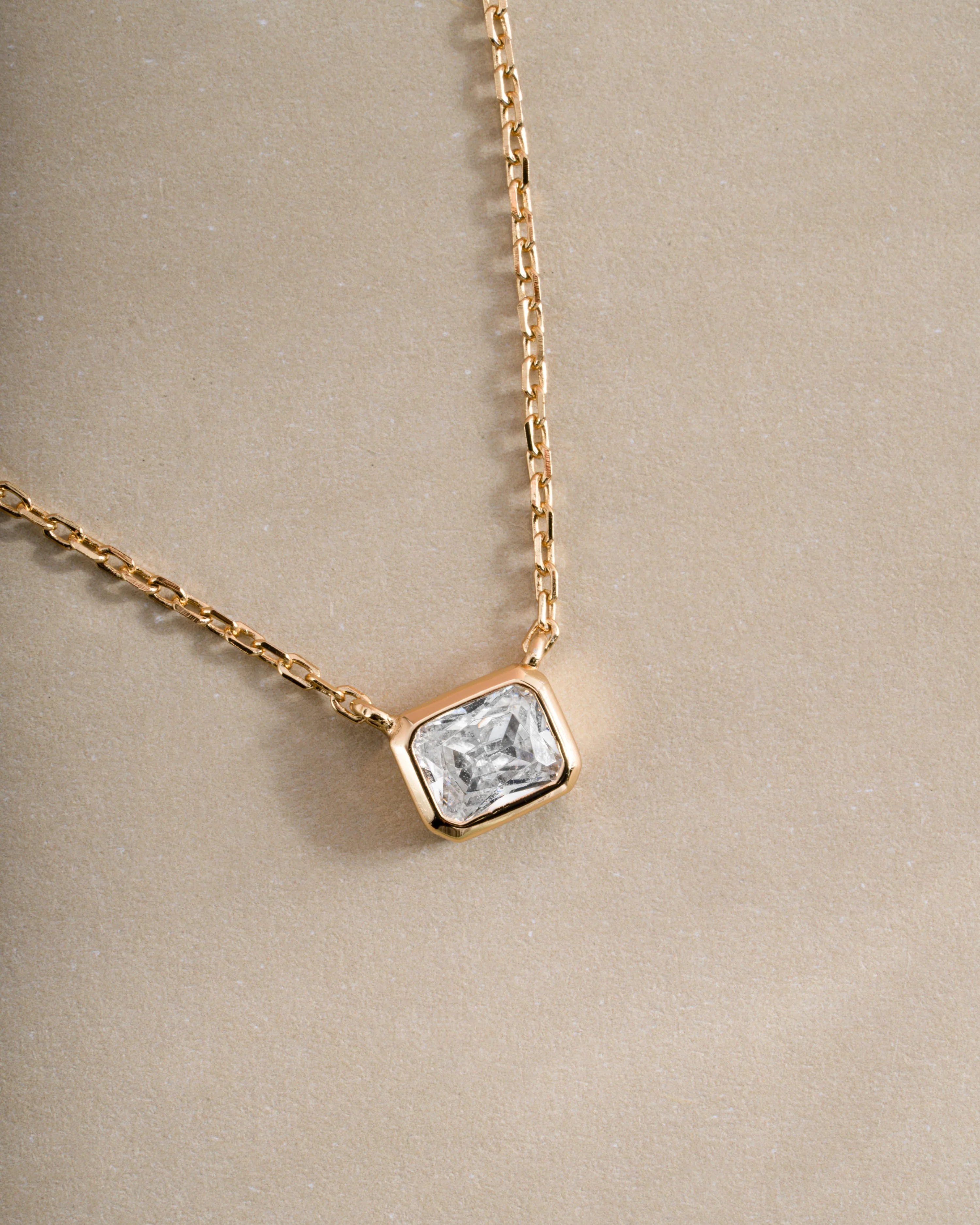 Radiant Bezel Necklace - Image 5