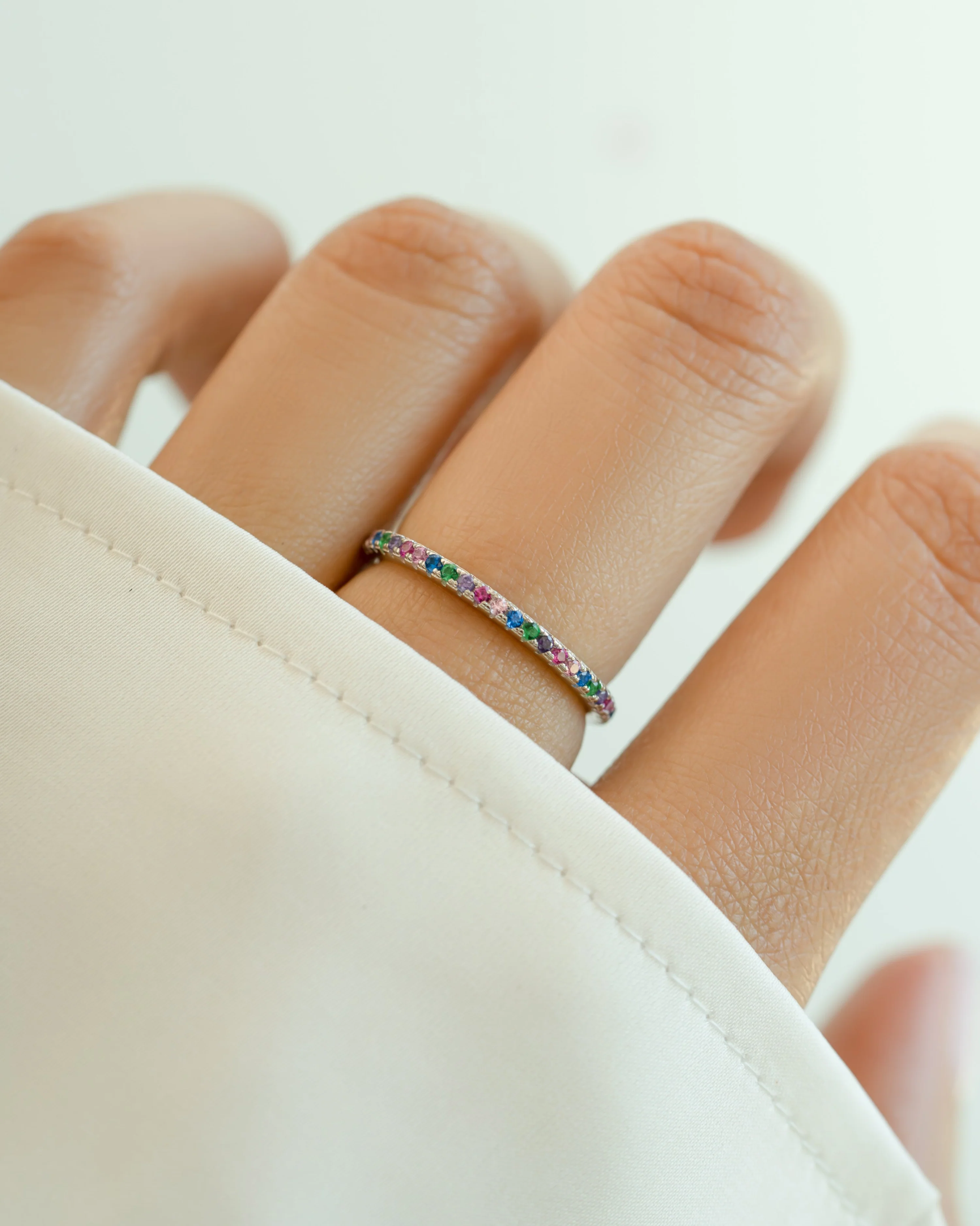 Rainbow Eternity Ring - Image 4