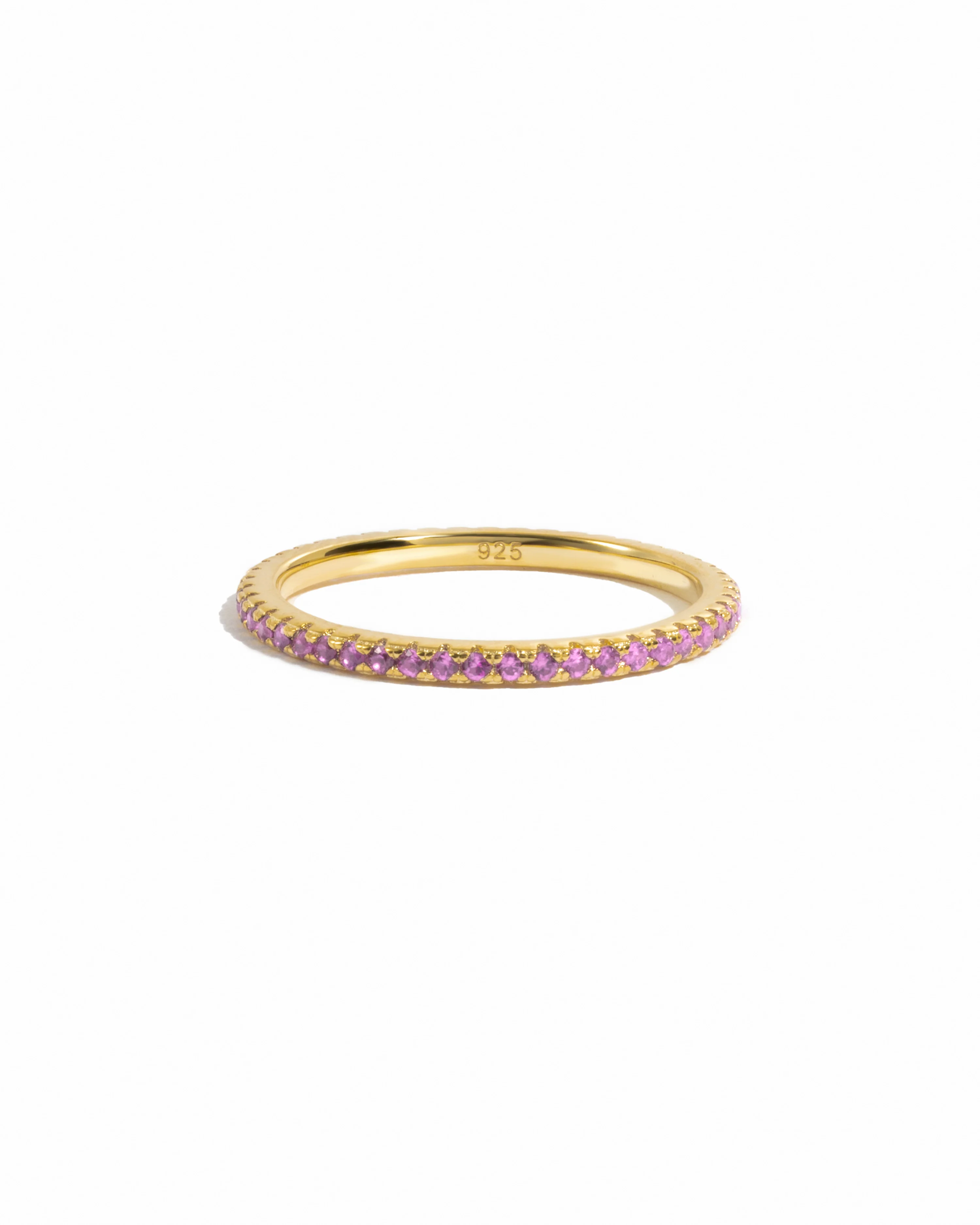 Rose Birthstone Eternity Ring