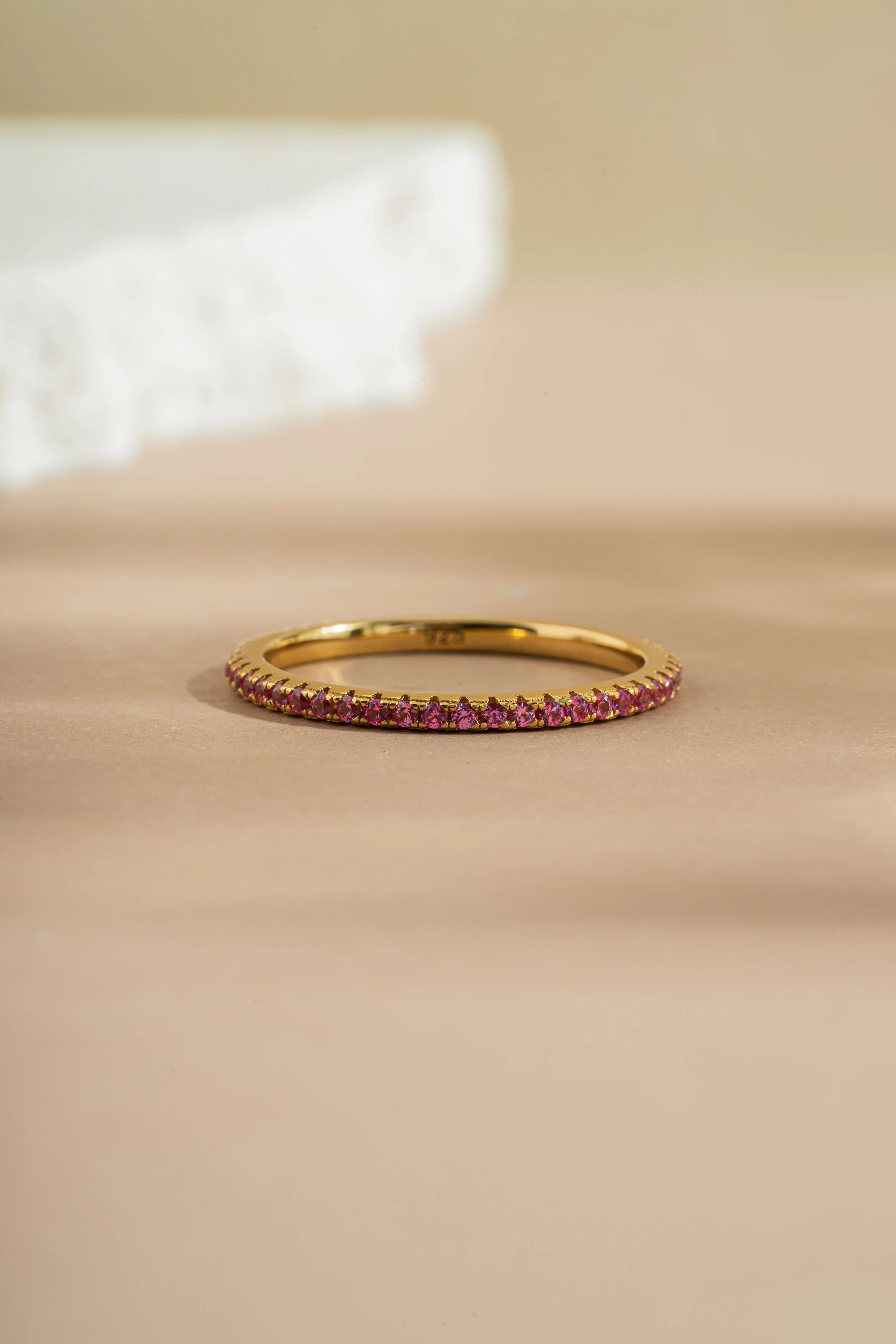 Rose Birthstone Eternity Ring - Image 6