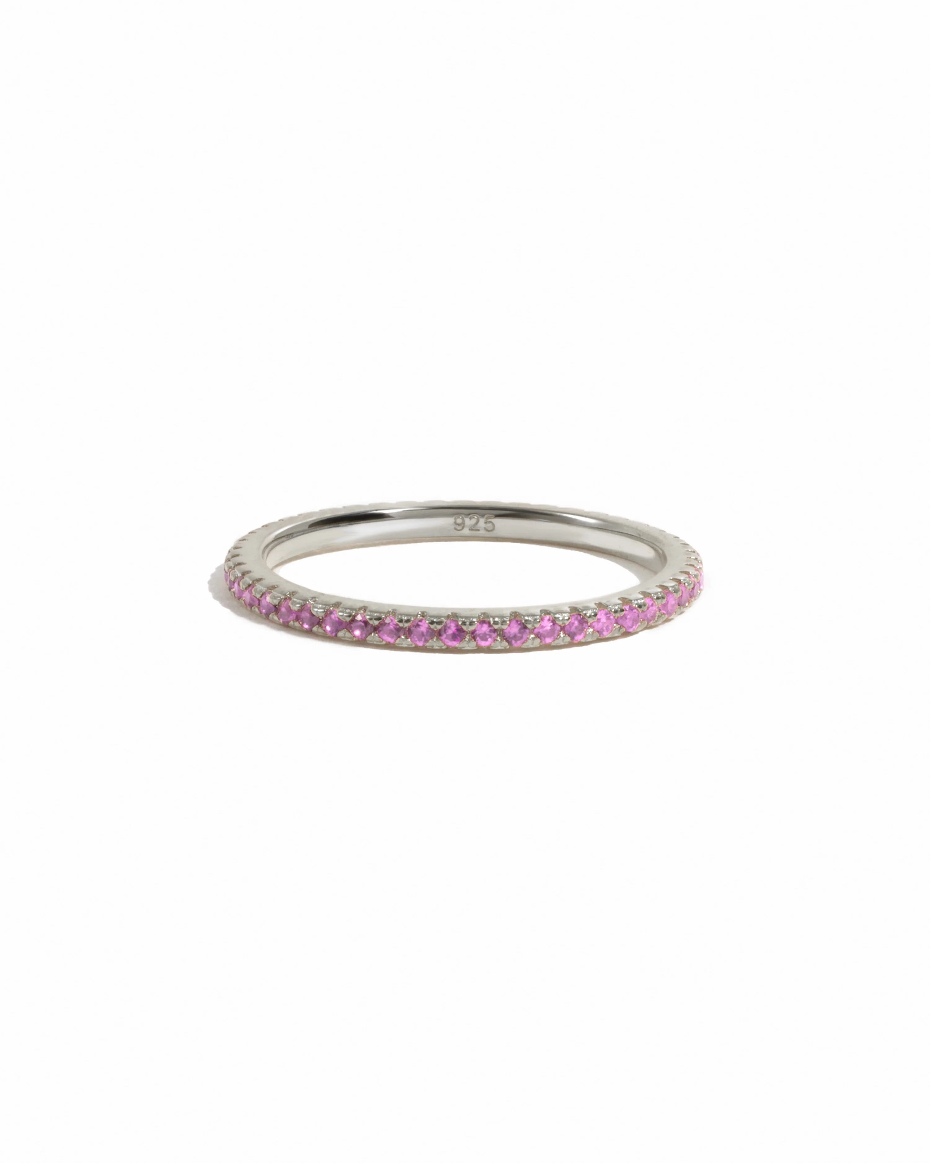 Rose Birthstone Eternity Ring - Image 9