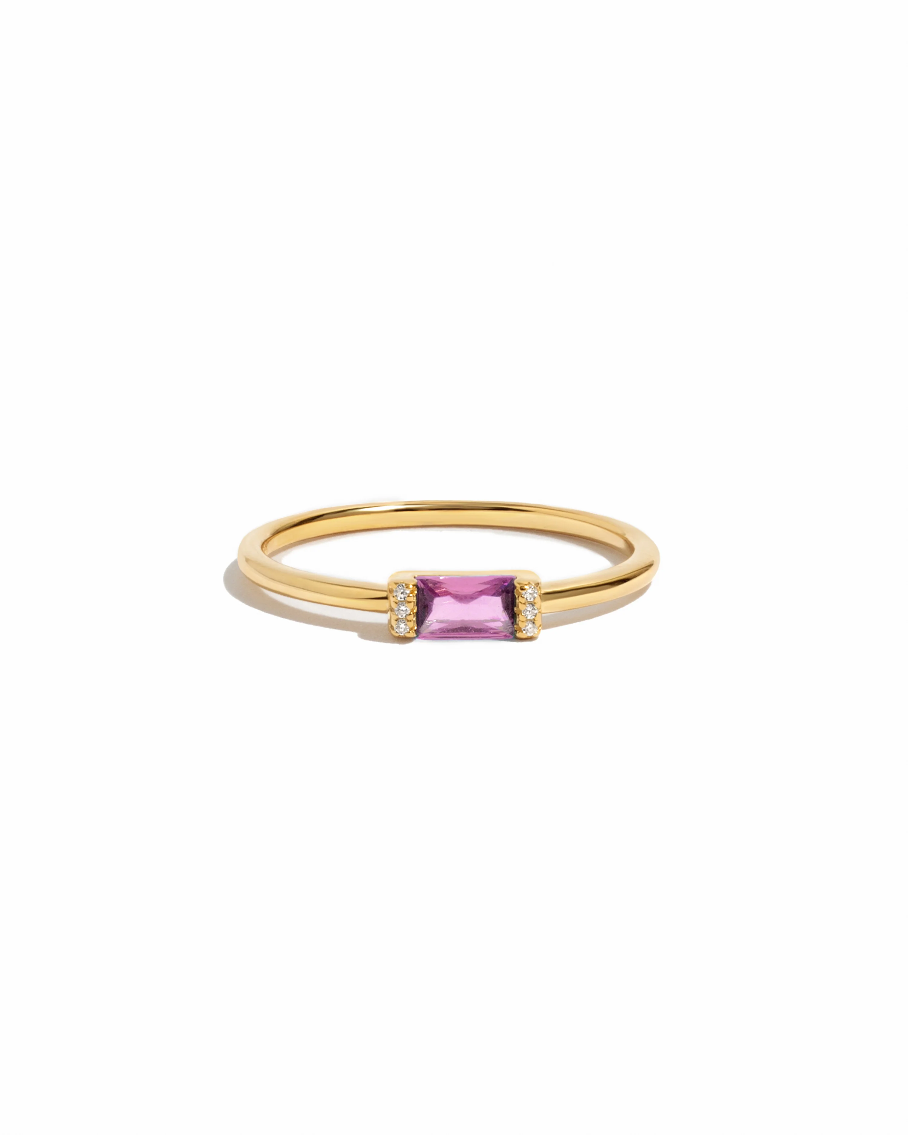Rose Simple Baguette Ring