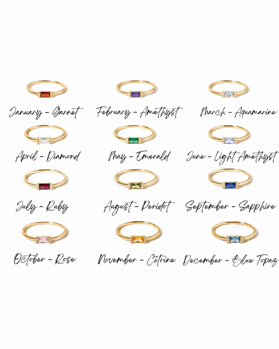 Sapphire Simple Baguette Ring - Image 7