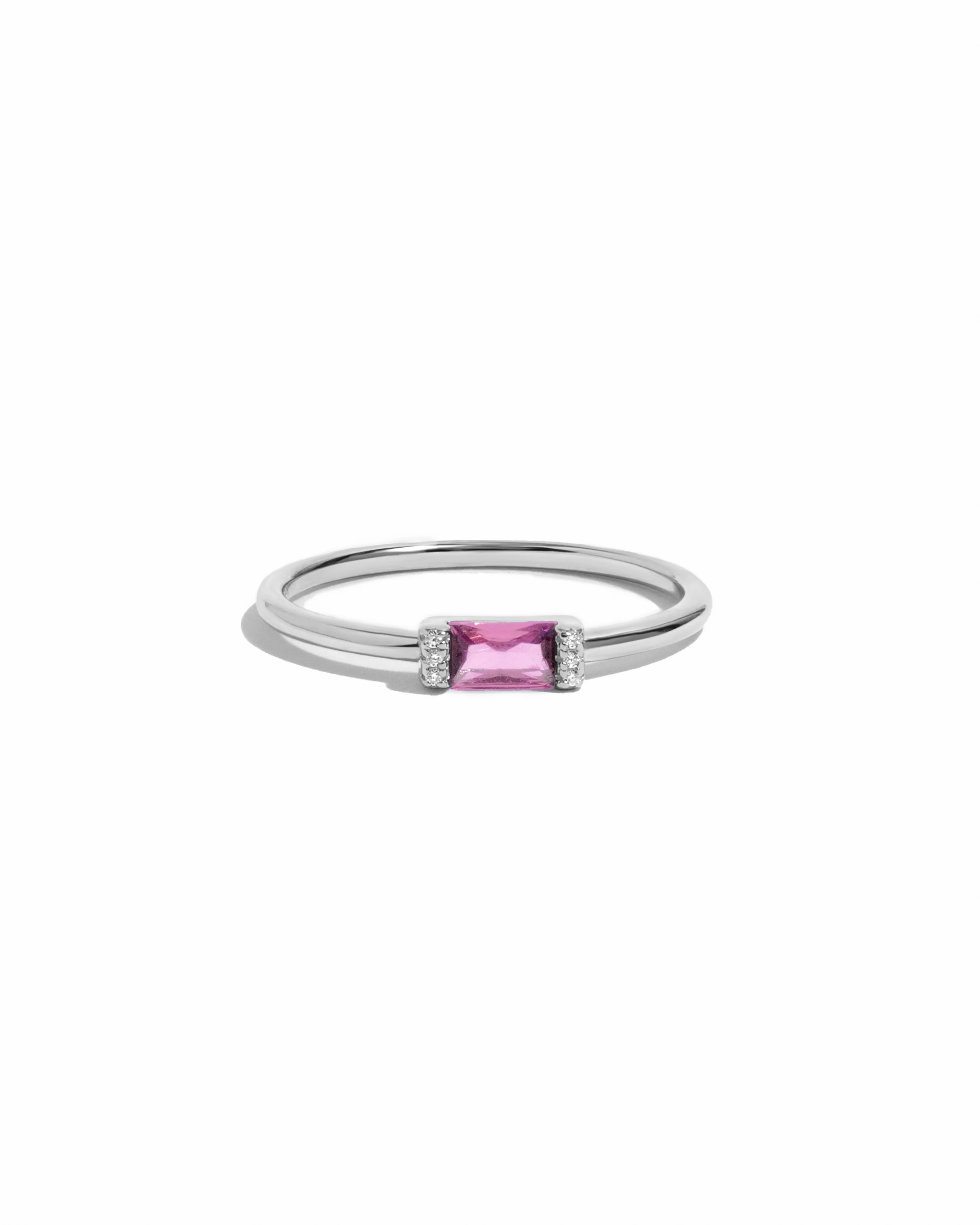 Rose Simple Baguette Ring - Image 9