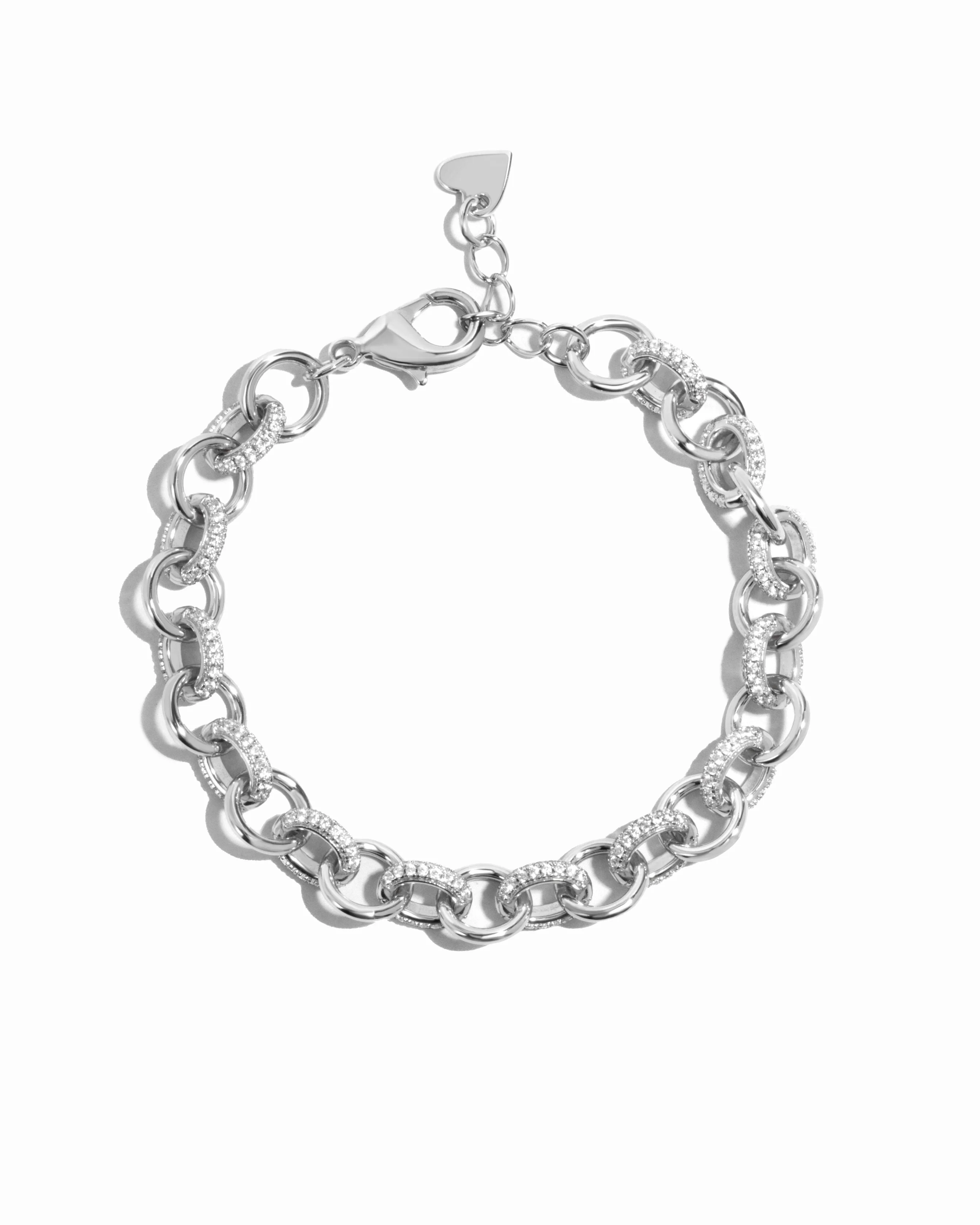 Round Pave Link Bracelet - Image 10