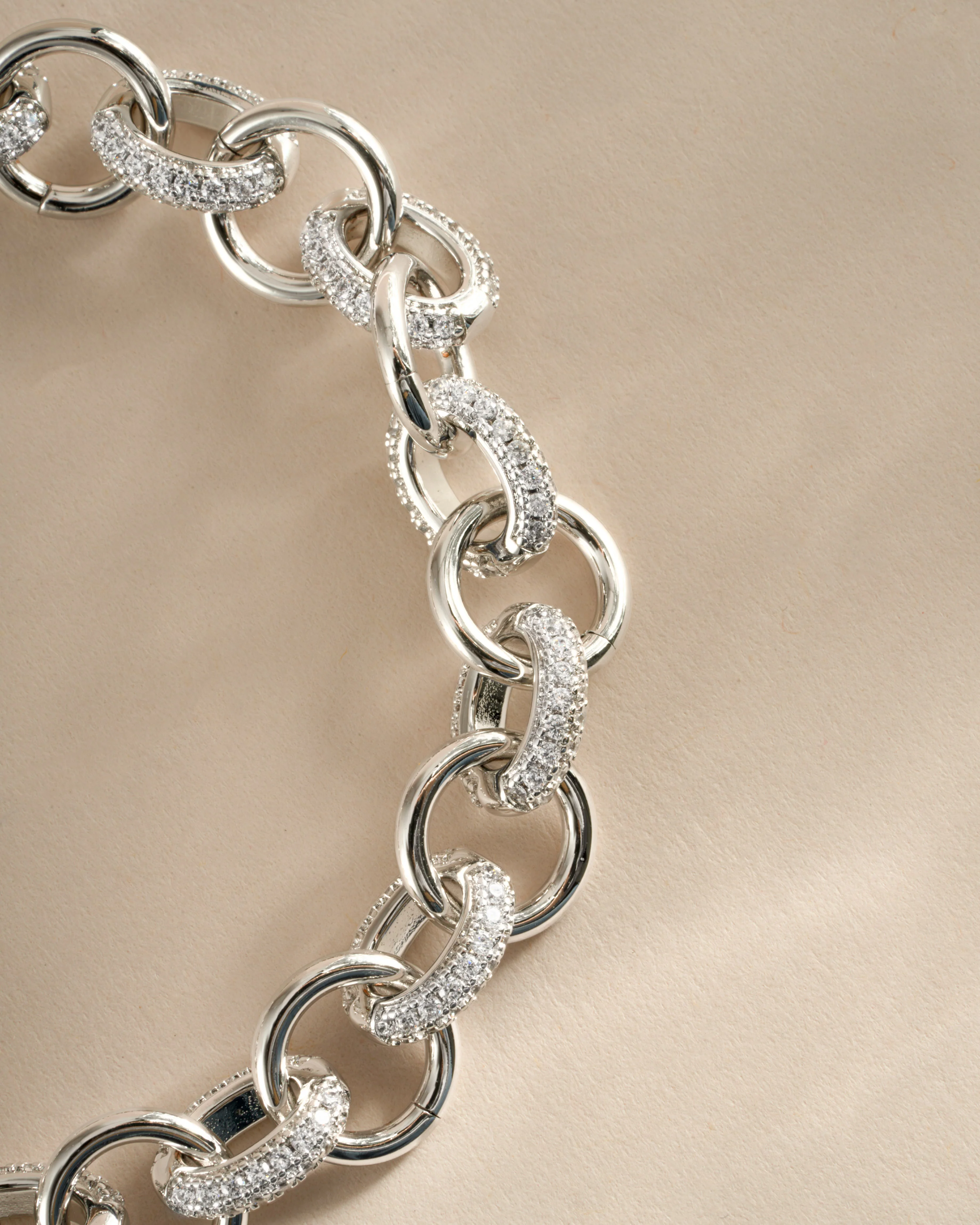 Round Pave Link Bracelet - Image 8