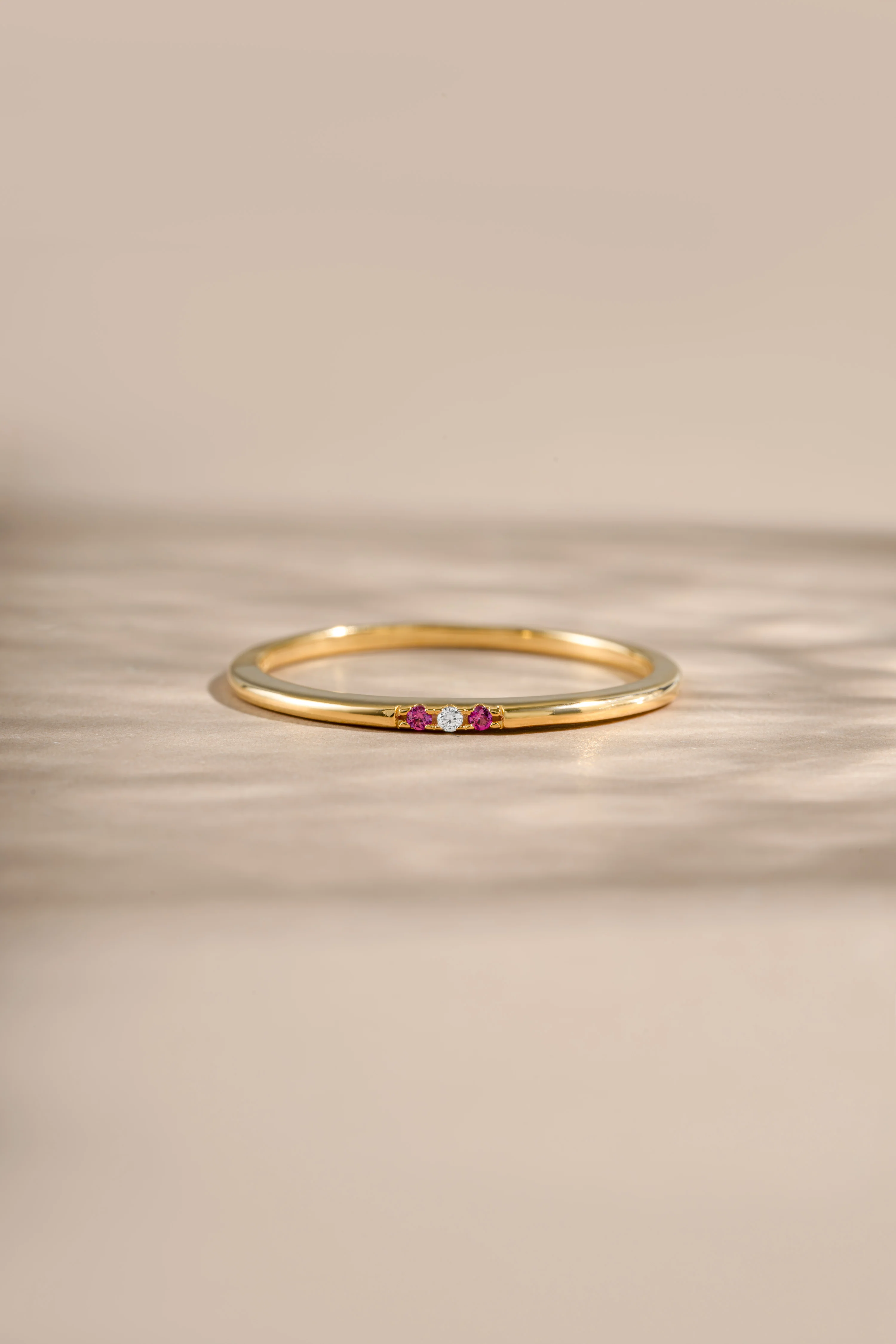 Ruby 3 Stone Diamond Ring - Image 5